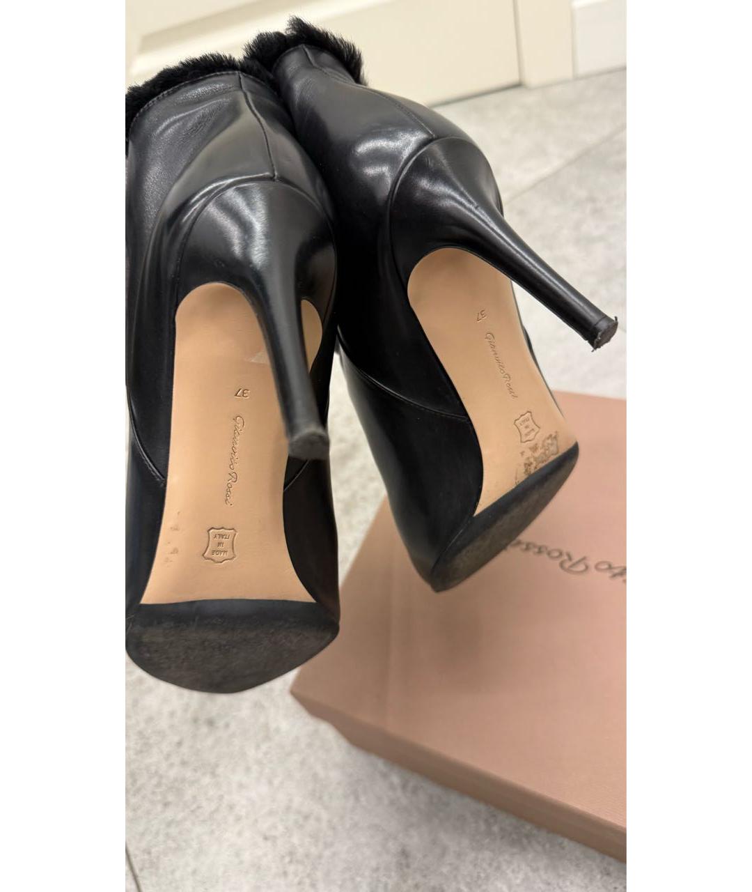 GIANVITO ROSSI Черные кожаные ботильоны, фото 7