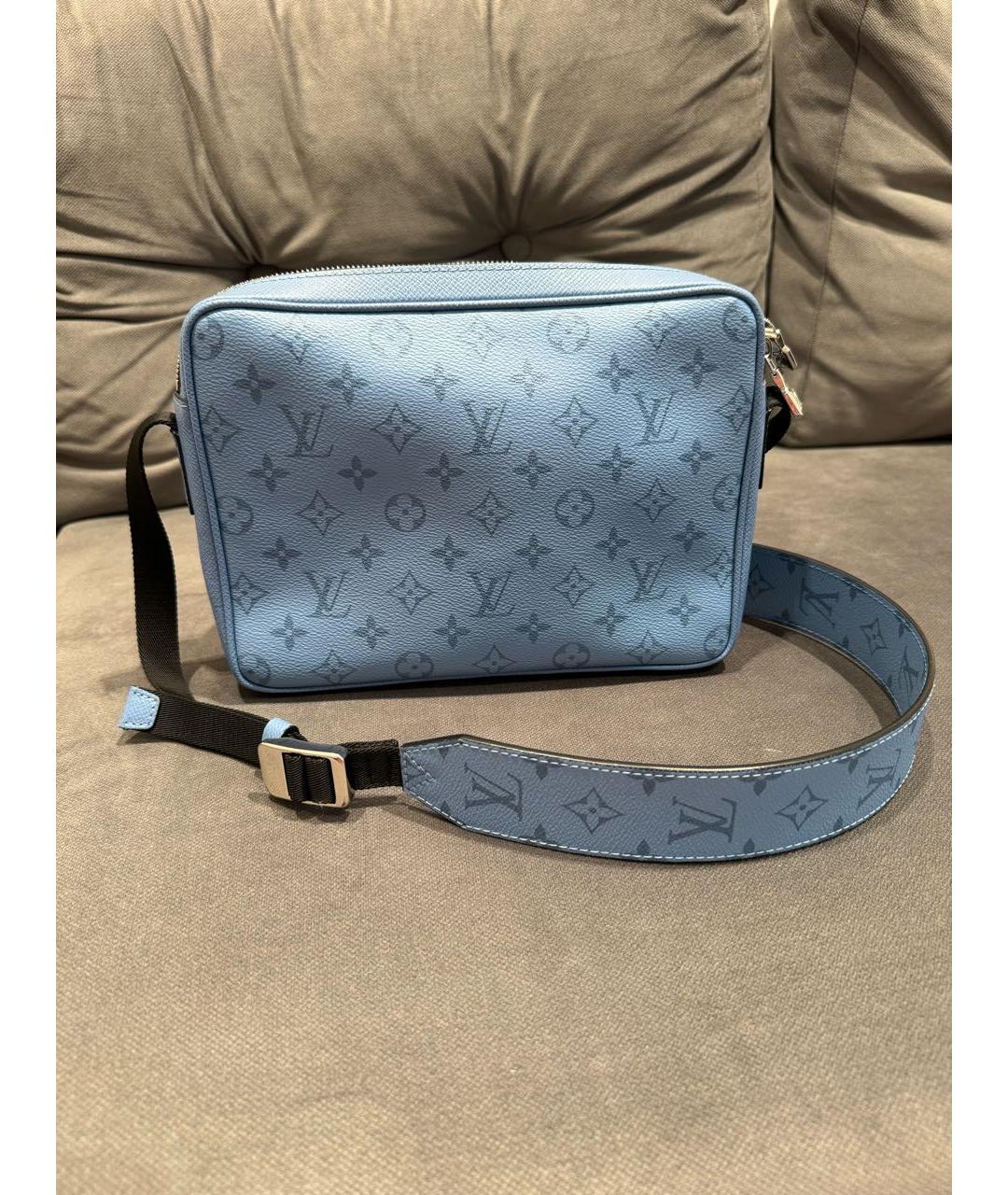 LOUIS VUITTON Синяя кожаная сумка на плечо, фото 3