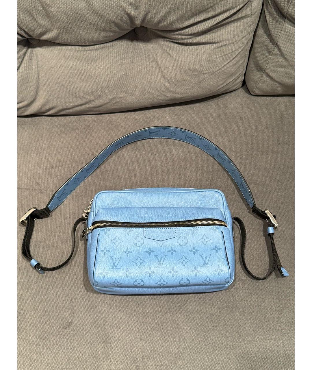 LOUIS VUITTON Синяя кожаная сумка на плечо, фото 2