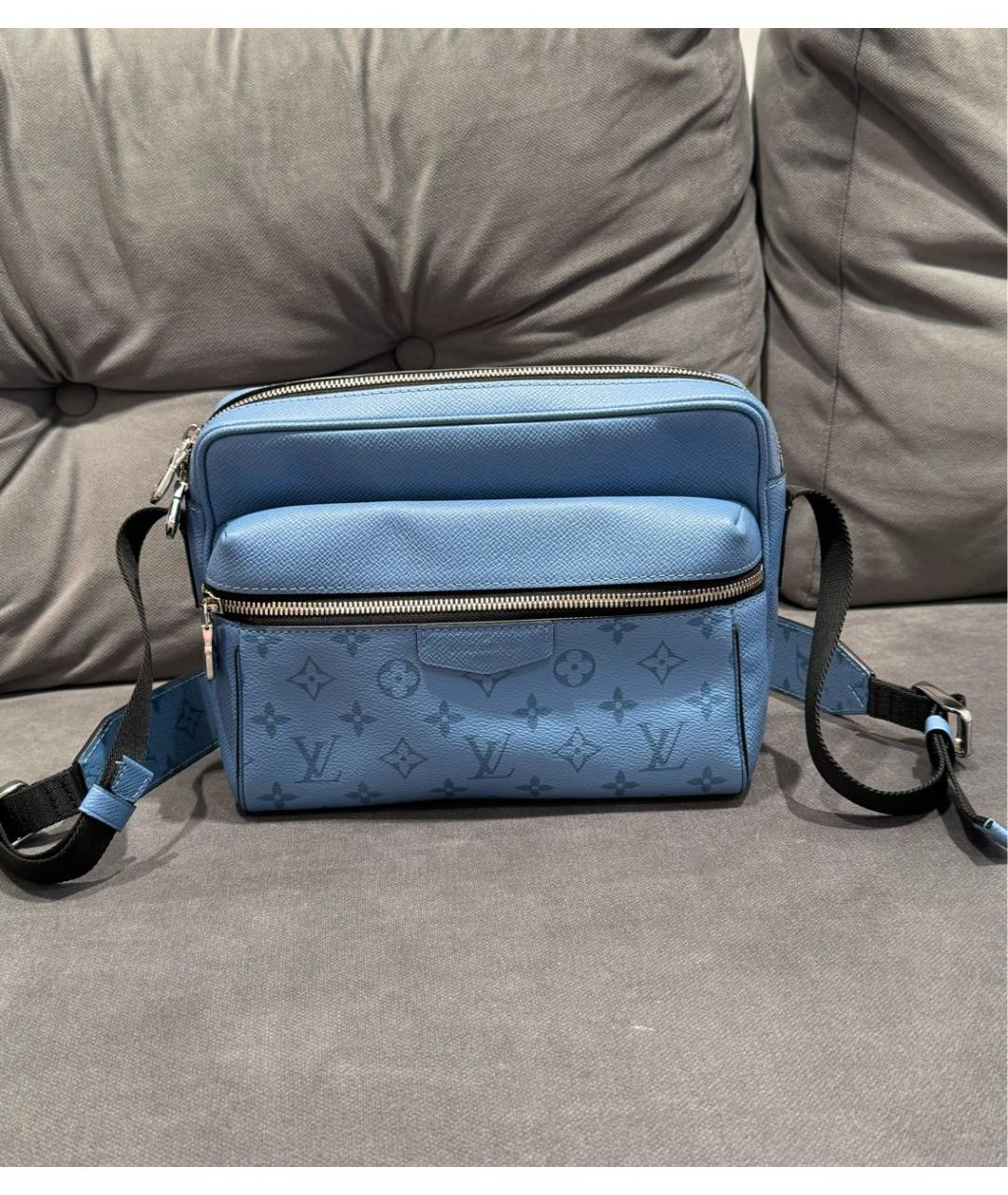 LOUIS VUITTON Синяя кожаная сумка на плечо, фото 5