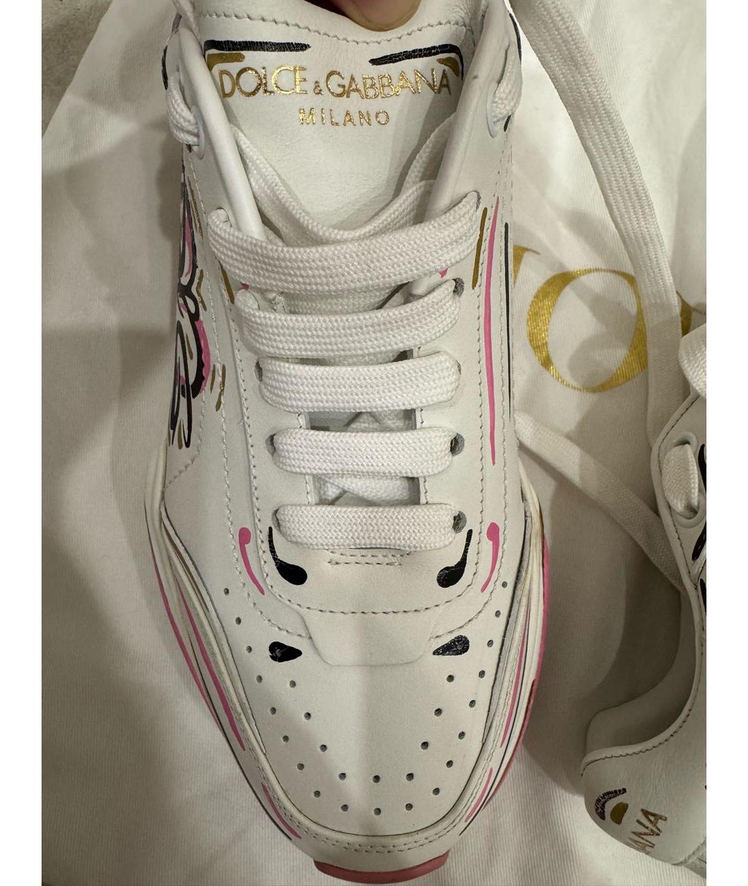 DOLCE&GABBANA Мульти кожаные кроссовки, фото 2