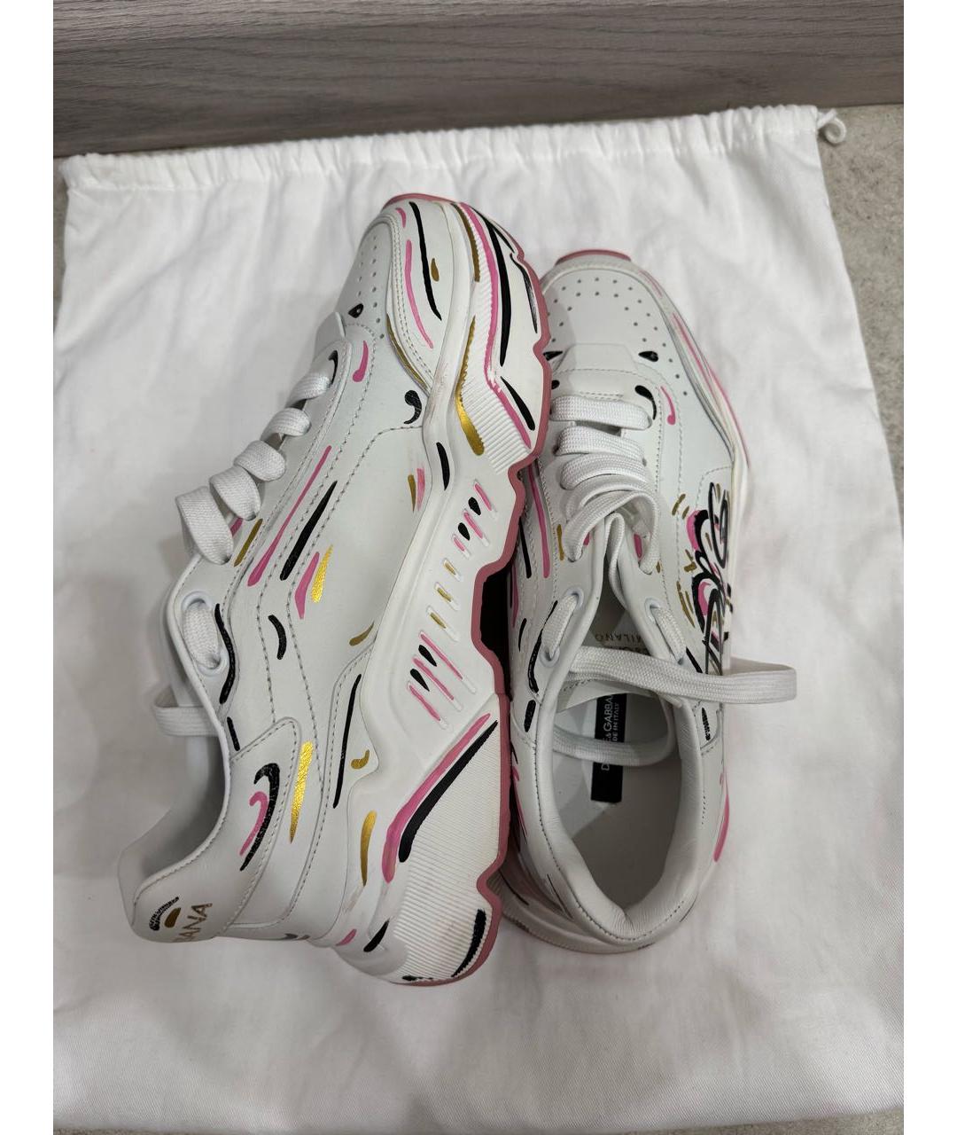 DOLCE&GABBANA Мульти кожаные кроссовки, фото 5