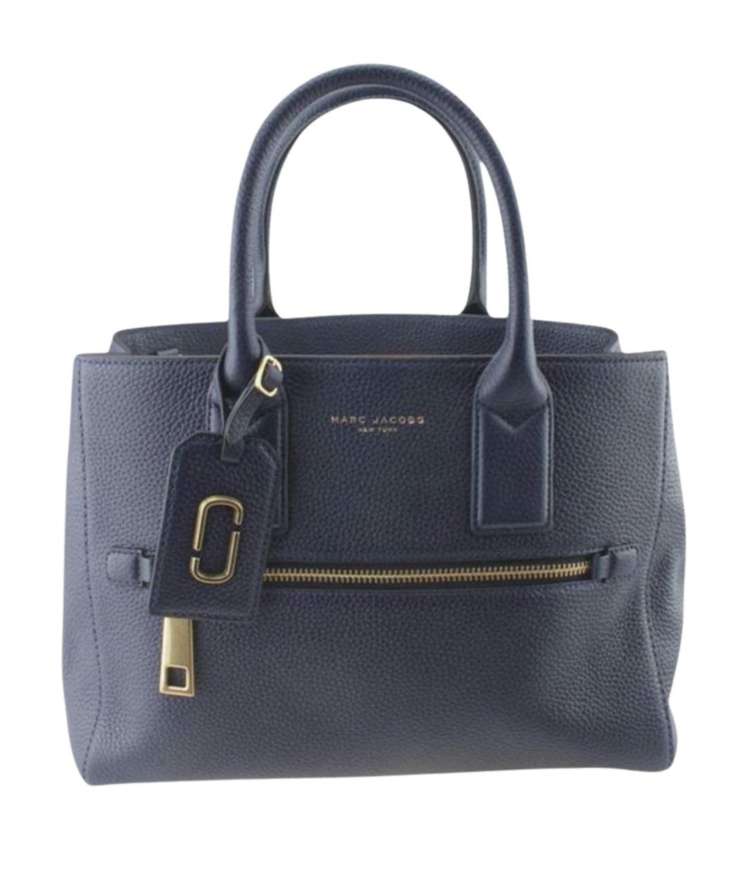 MARC BY MARC JACOBS Синяя кожаная сумка с короткими ручками, фото 1