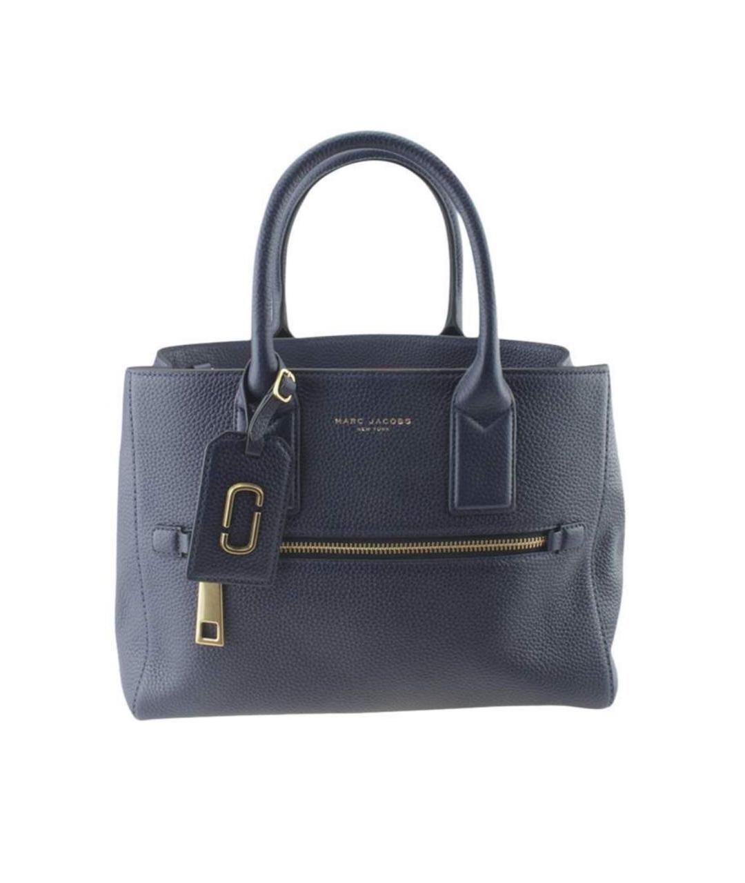 MARC BY MARC JACOBS Синяя кожаная сумка с короткими ручками, фото 7