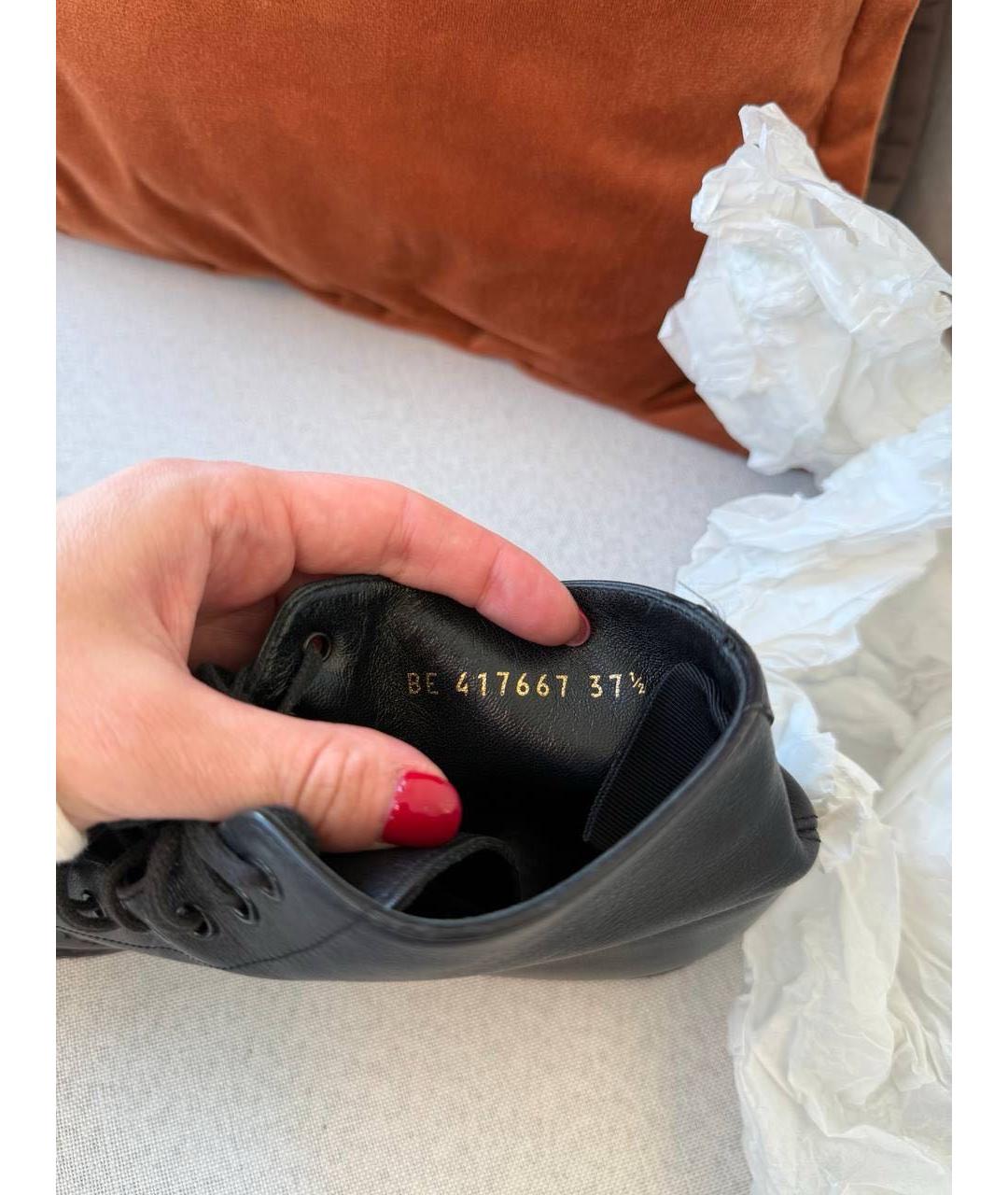 SAINT LAURENT Серые кожаные ботинки, фото 5