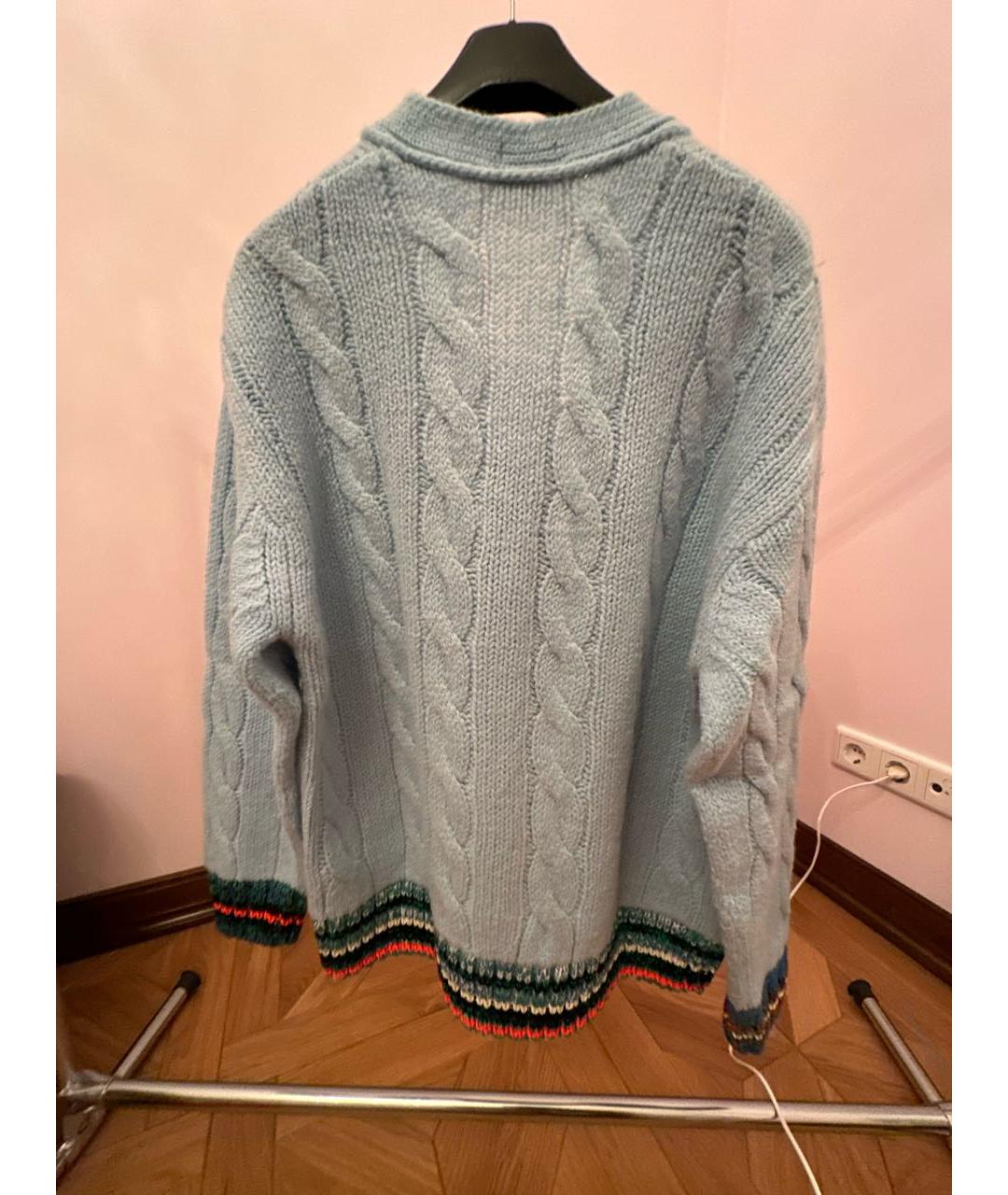 LACOSTE Голубой шерстяной кардиган, фото 2