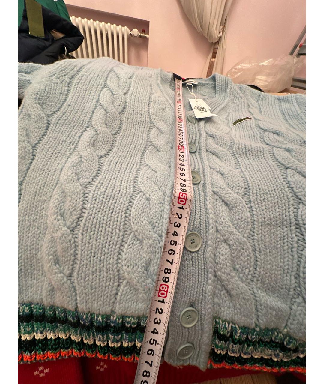 LACOSTE Голубой шерстяной кардиган, фото 6