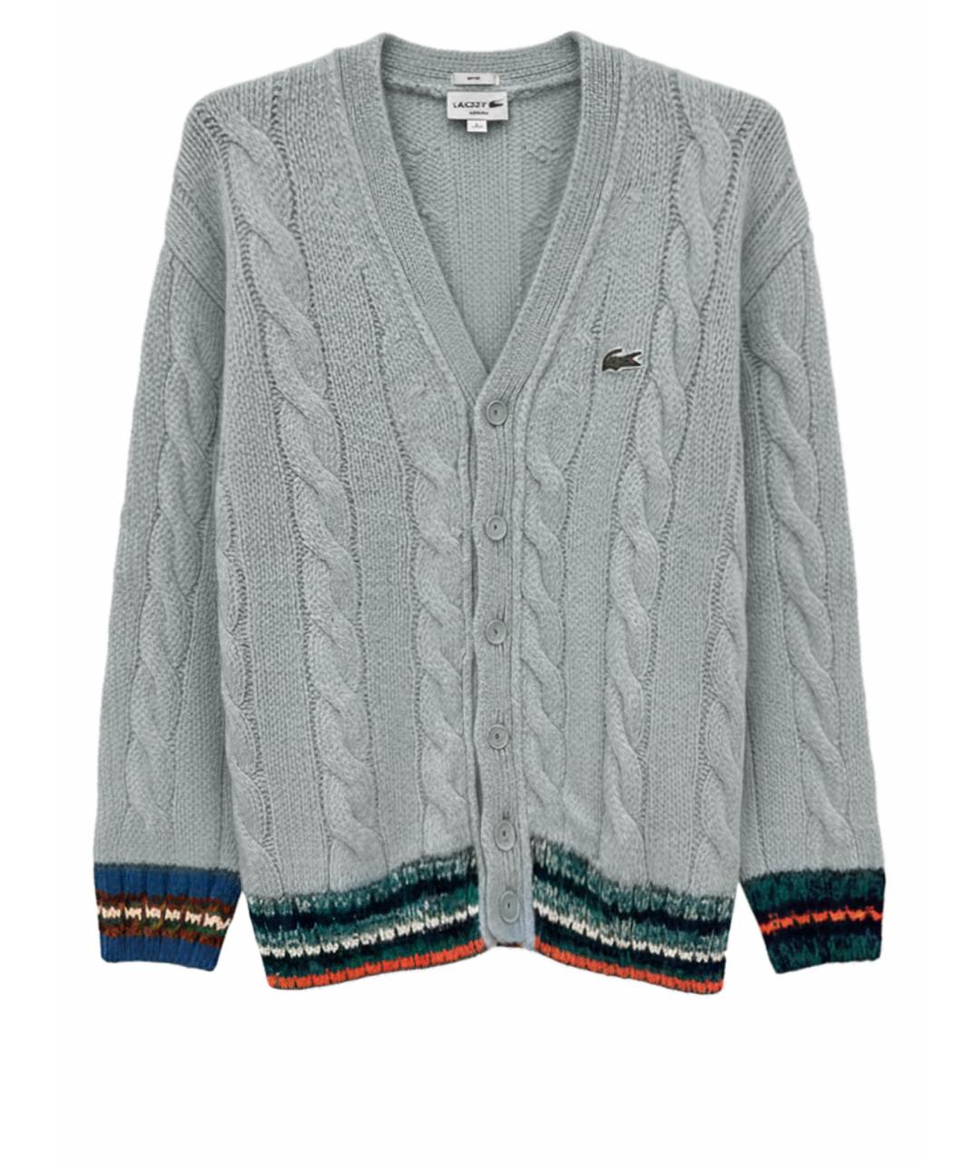 LACOSTE Голубой шерстяной кардиган, фото 1