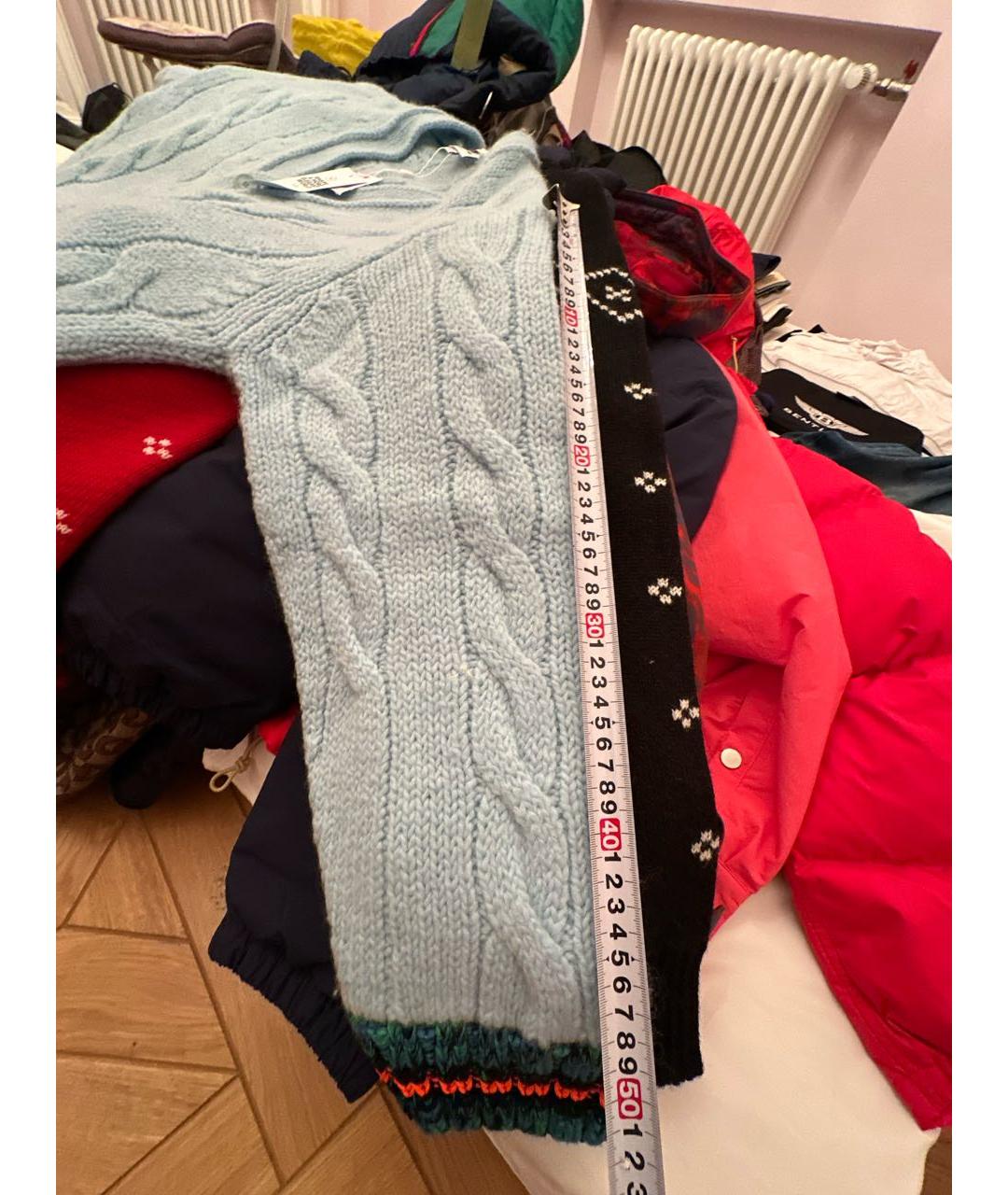 LACOSTE Голубой шерстяной кардиган, фото 7