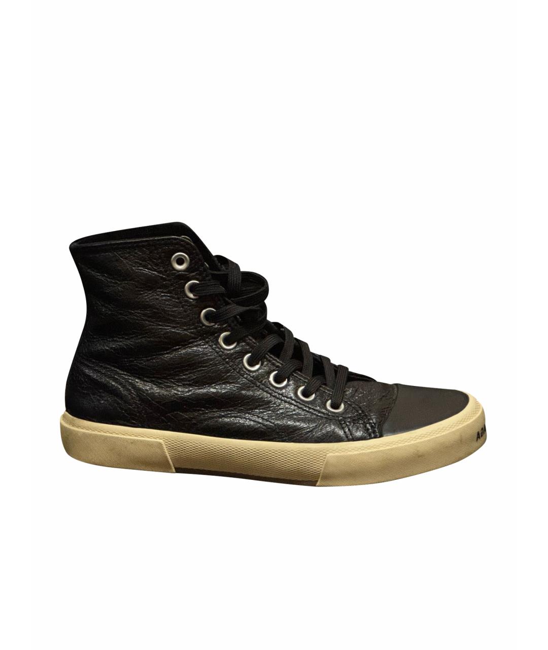 BALENCIAGA Черные кеды из искусственной кожи, фото 1