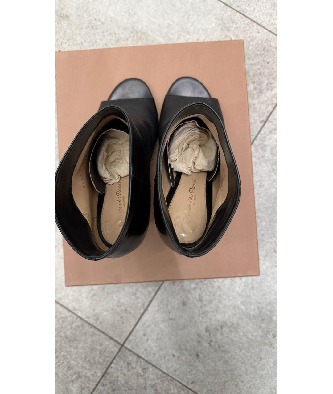 GIANVITO ROSSI Черные кожаные туфли, фото 7