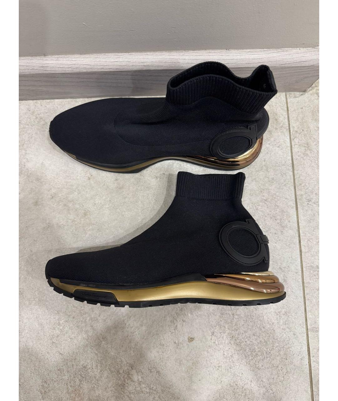 FERRAGAMO Черные кроссовки, фото 7