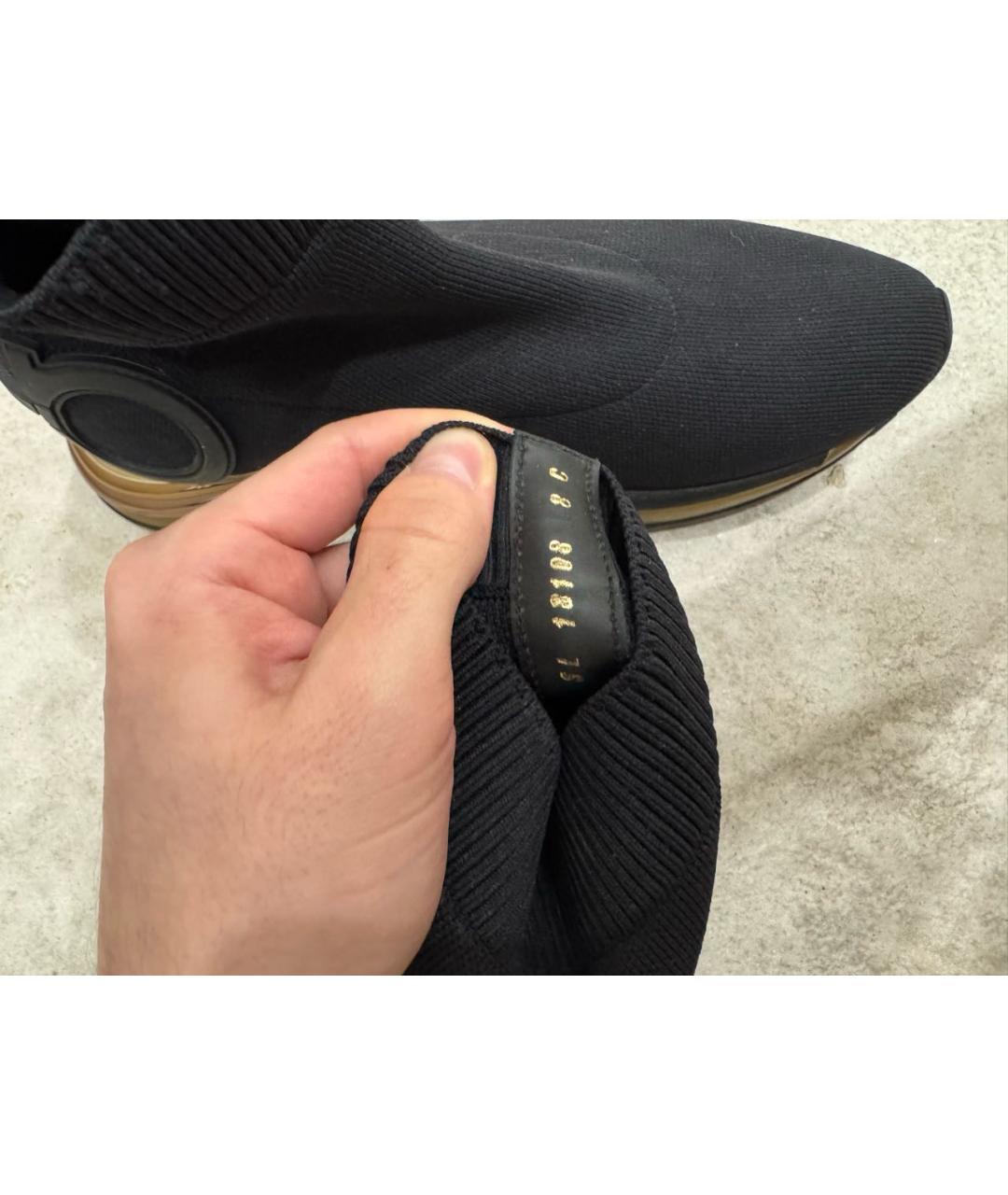 FERRAGAMO Черные кроссовки, фото 6