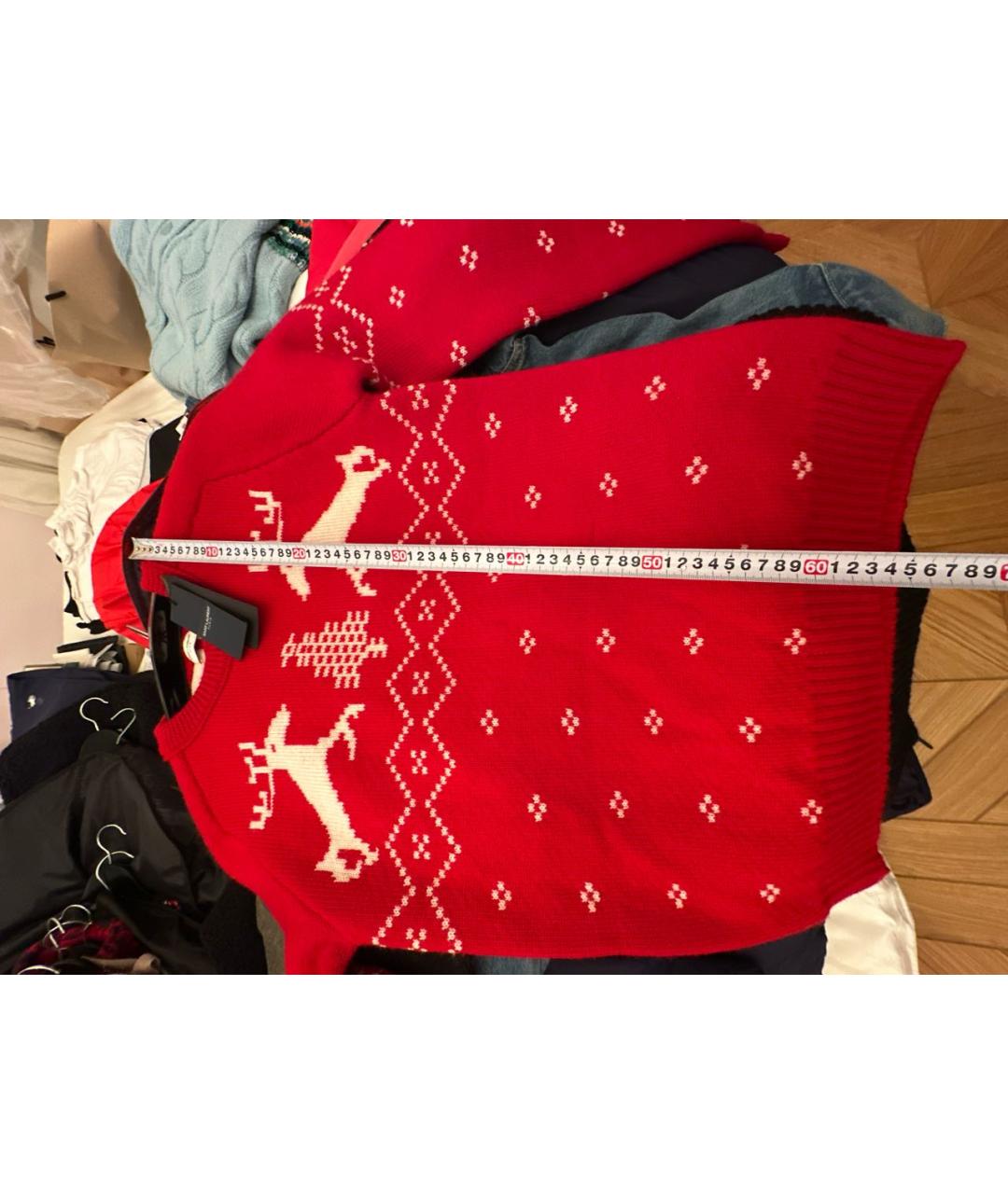 SAINT LAURENT Красный шерстяной джемпер / свитер, фото 6