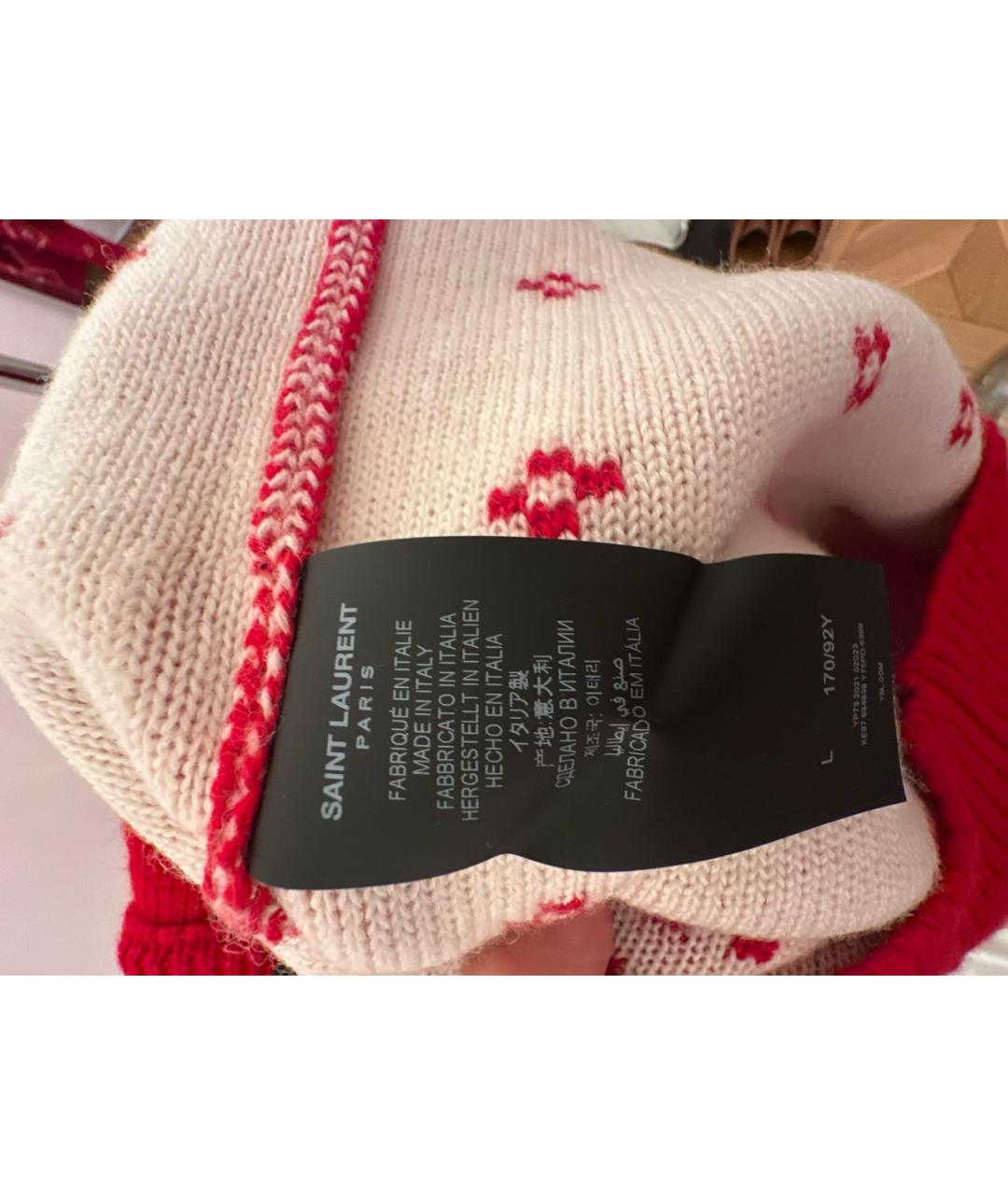 SAINT LAURENT Красный шерстяной джемпер / свитер, фото 4