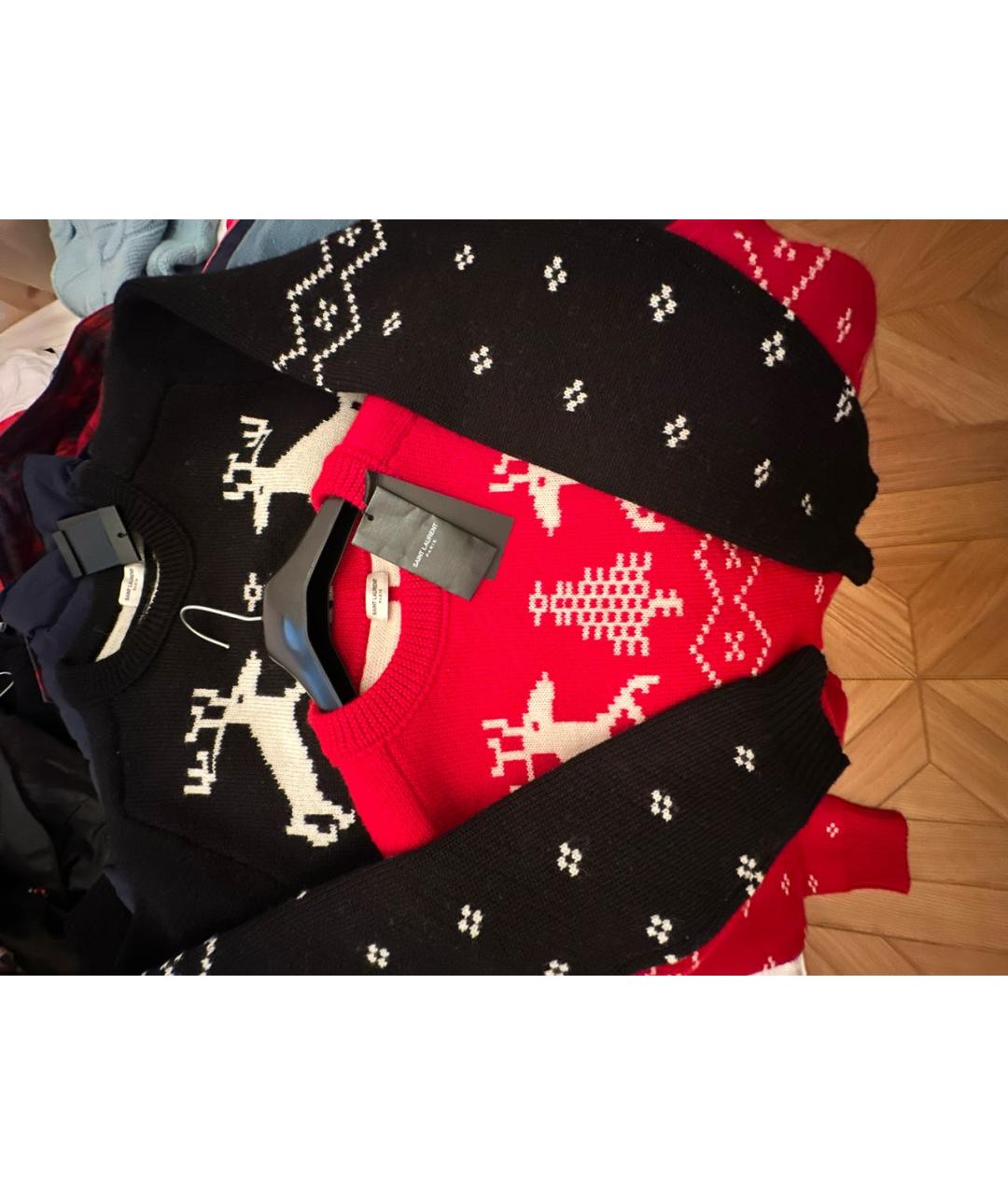 SAINT LAURENT Красный шерстяной джемпер / свитер, фото 8