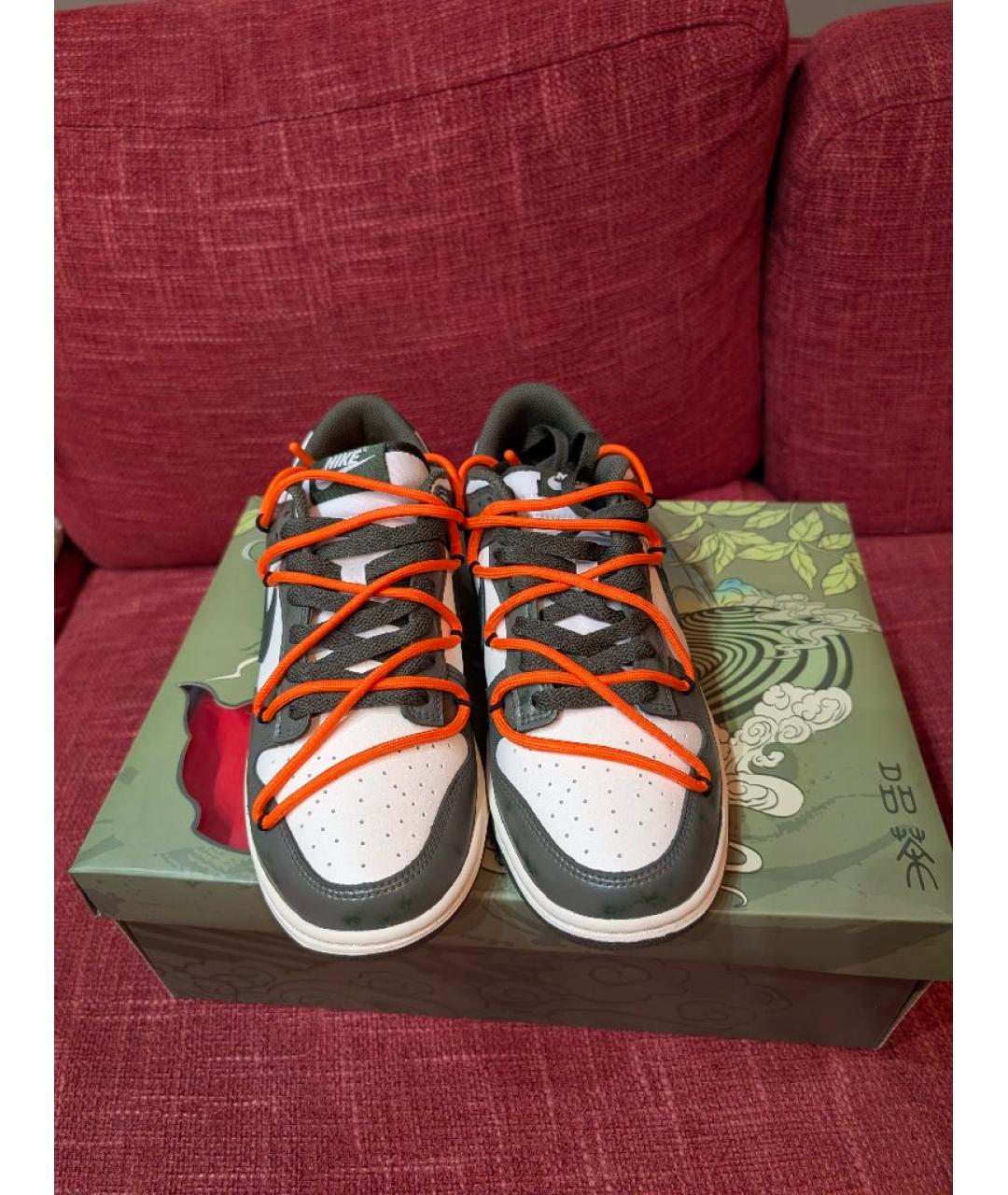 NIKE Зеленые кожаные кроссовки, фото 2