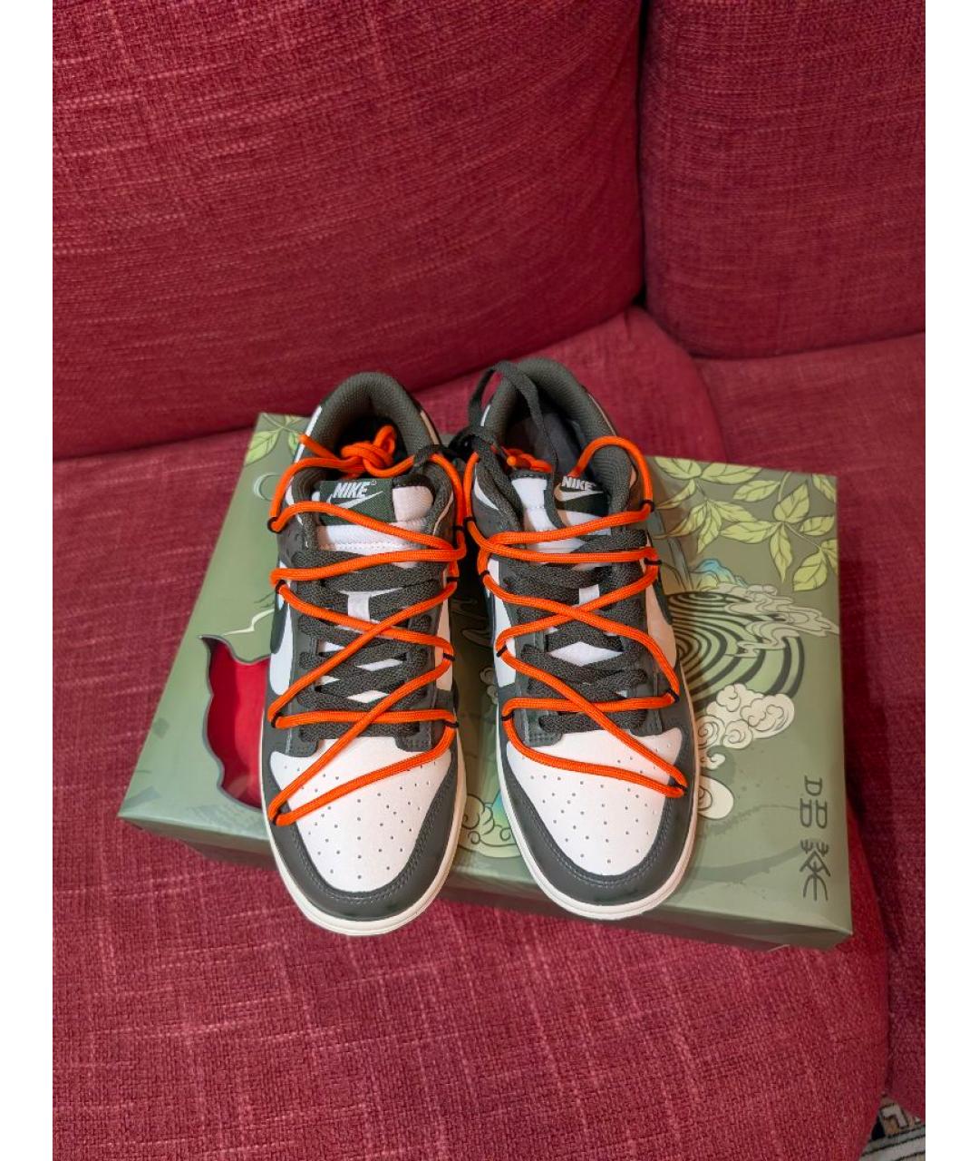 NIKE Зеленые кожаные кроссовки, фото 3