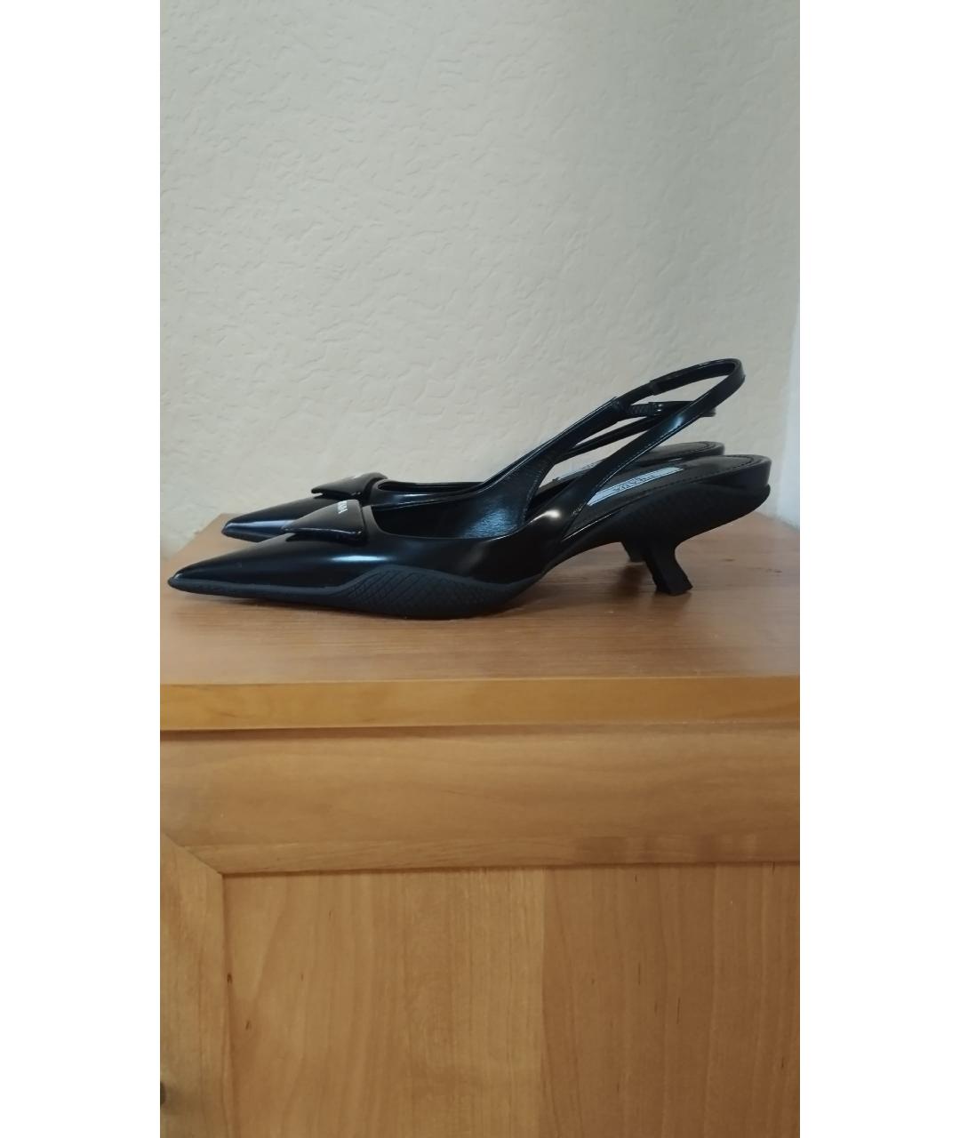 PRADA Черные кожаные мюли, фото 8
