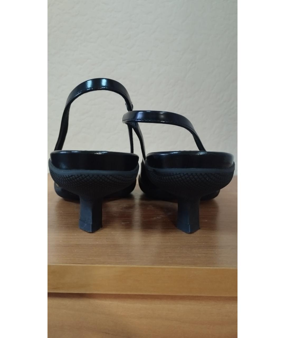 PRADA Черные кожаные мюли, фото 4