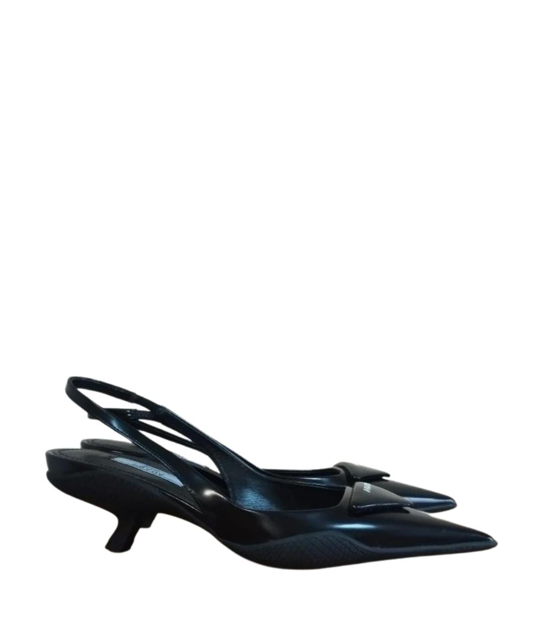 PRADA Черные кожаные мюли, фото 9
