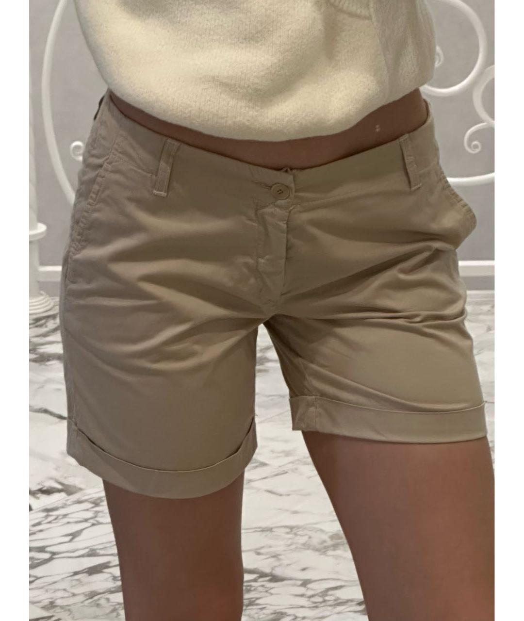 WEEKEND MAX MARA Бежевые хлопковые шорты, фото 6