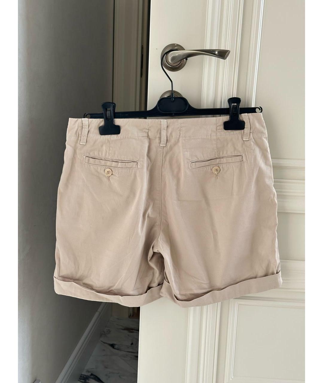 WEEKEND MAX MARA Бежевые хлопковые шорты, фото 3