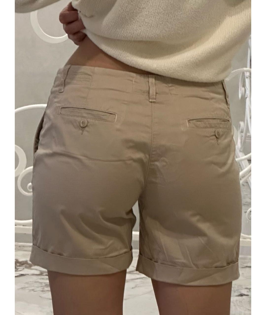 WEEKEND MAX MARA Бежевые хлопковые шорты, фото 7