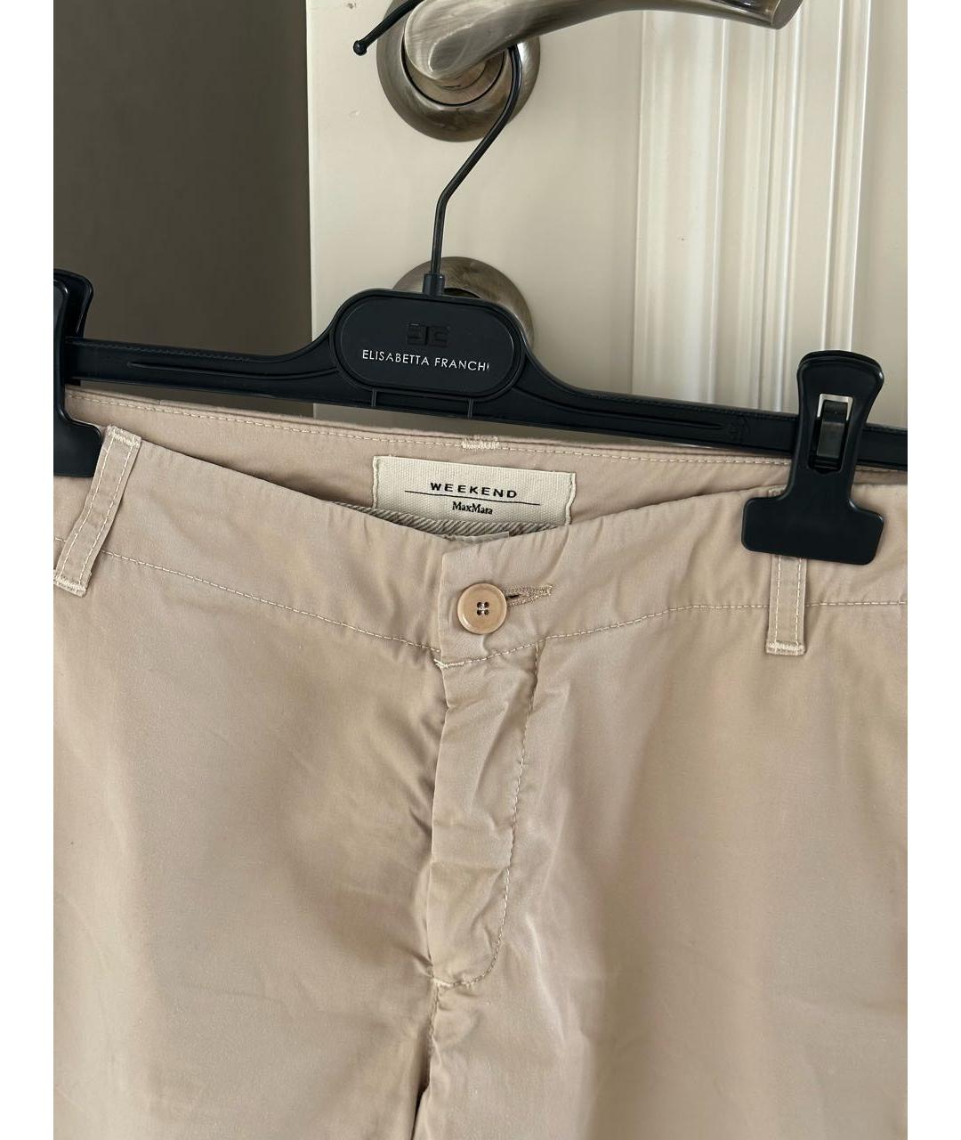 WEEKEND MAX MARA Бежевые хлопковые шорты, фото 4