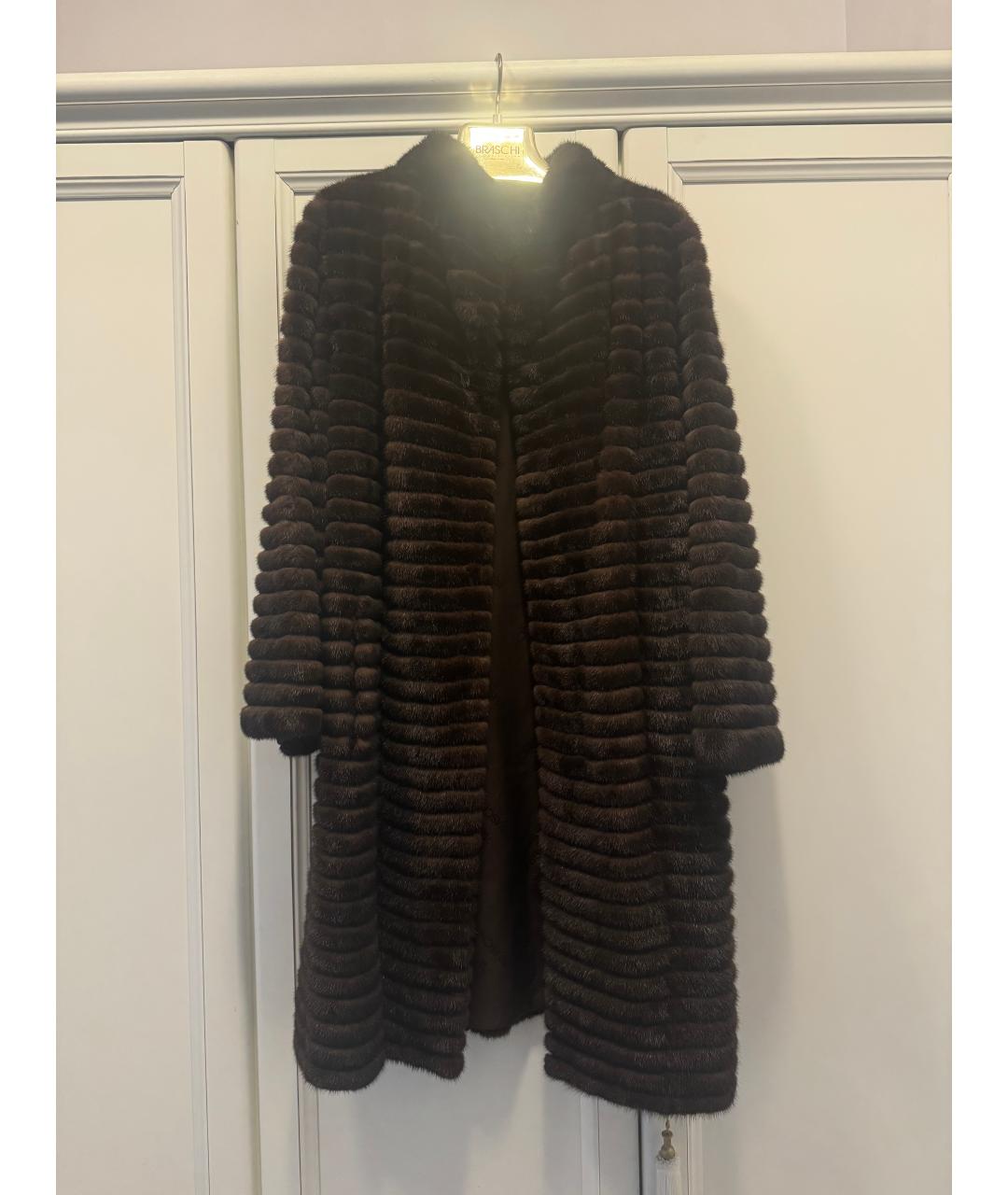 BRASCHI Коричневая меховая шуба, фото 5