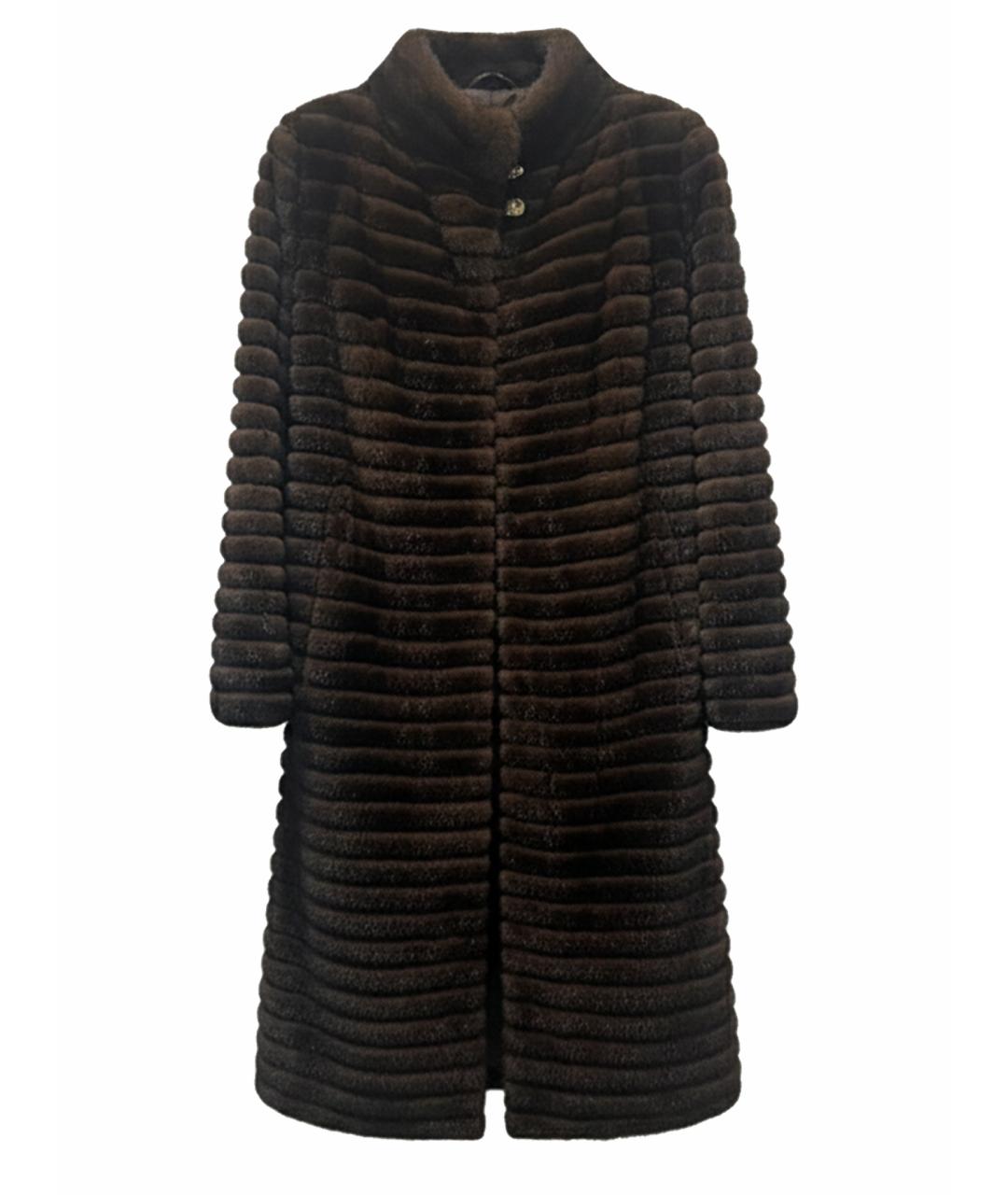 BRASCHI Коричневая меховая шуба, фото 1