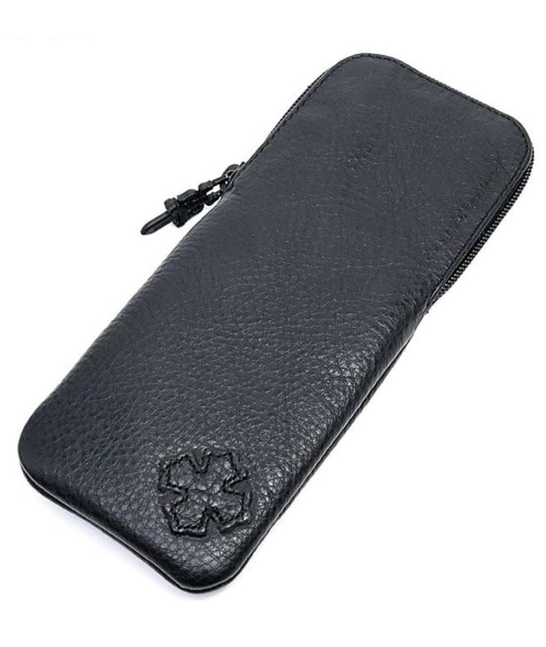 CHROME HEARTS Черный кожаный кошелек, фото 1