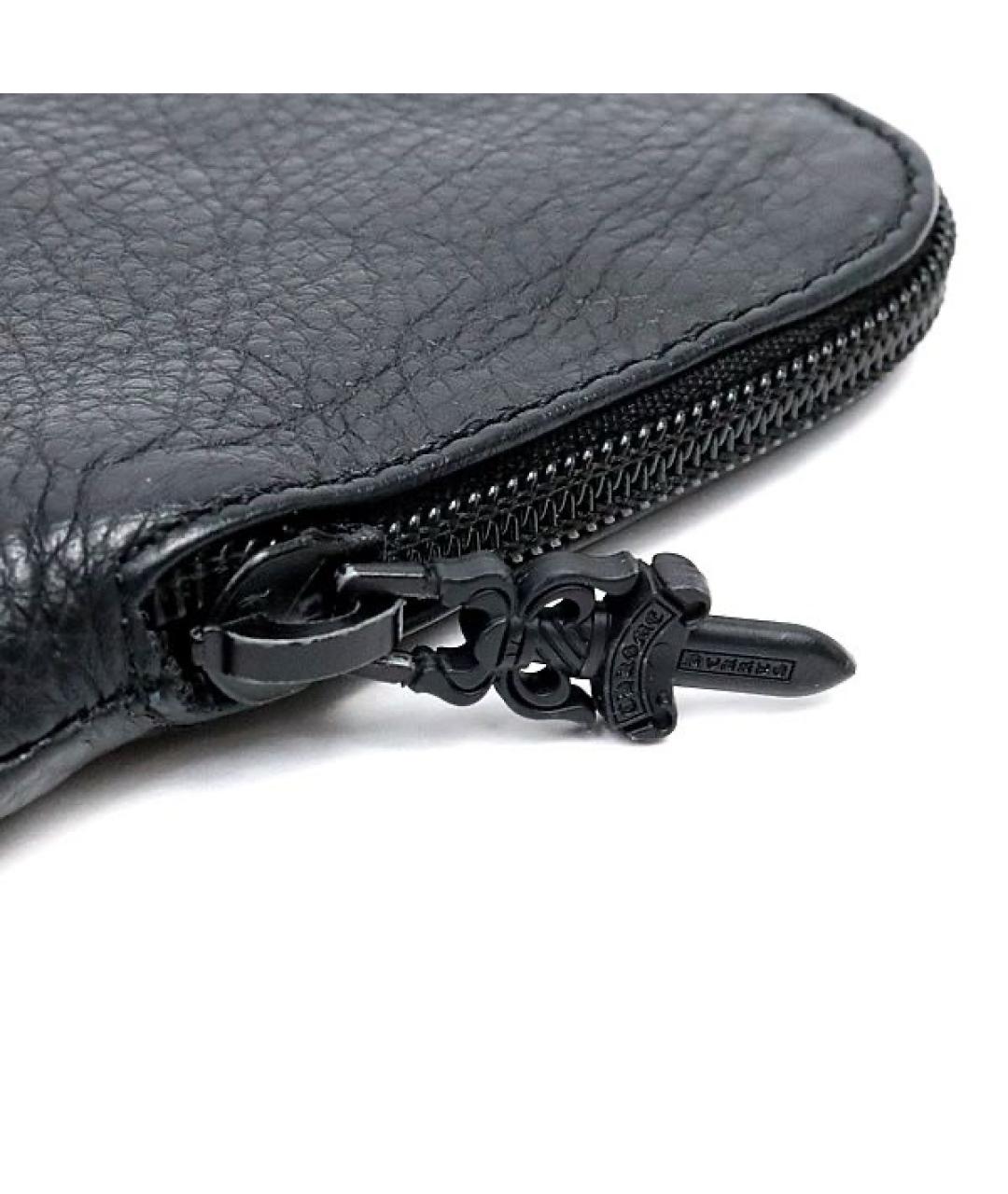 CHROME HEARTS Черный кожаный кошелек, фото 3