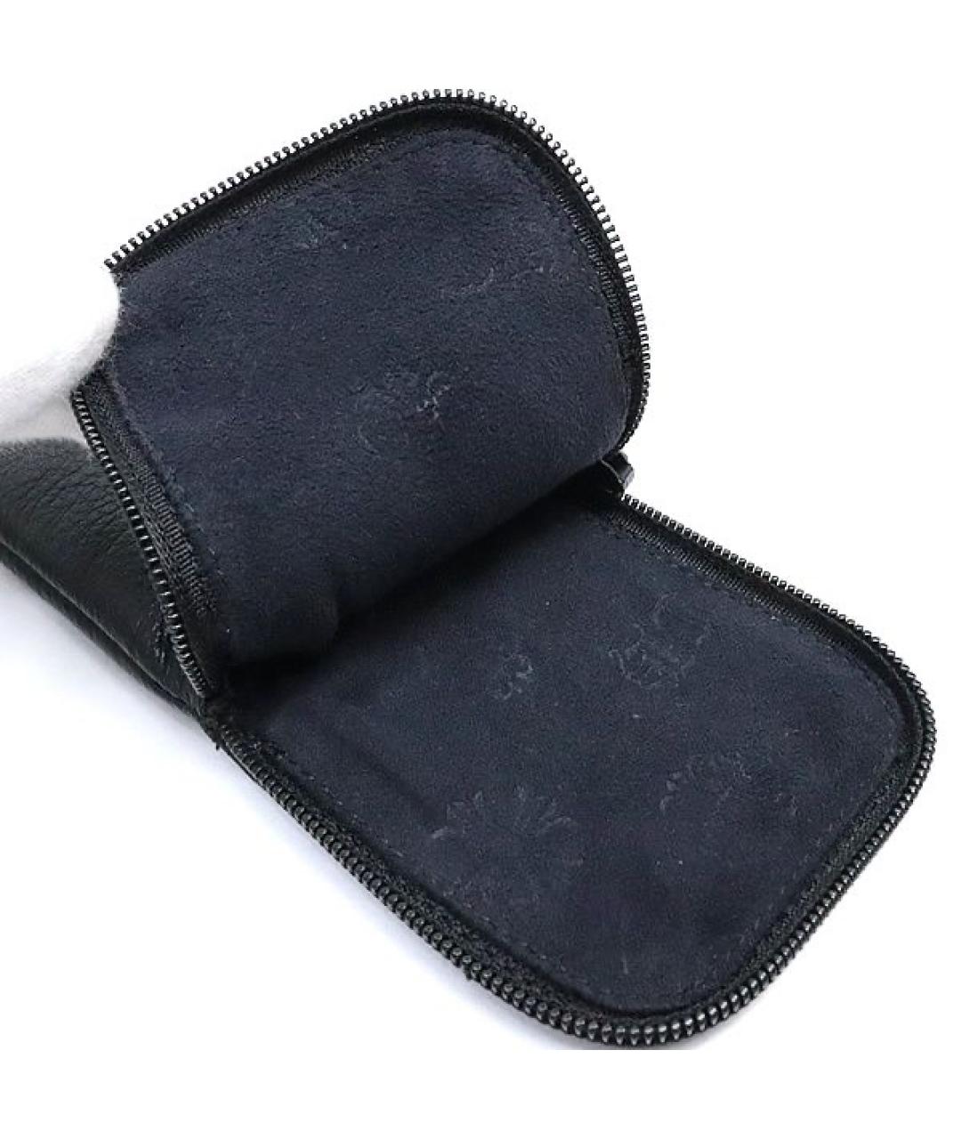 CHROME HEARTS Черный кожаный кошелек, фото 4