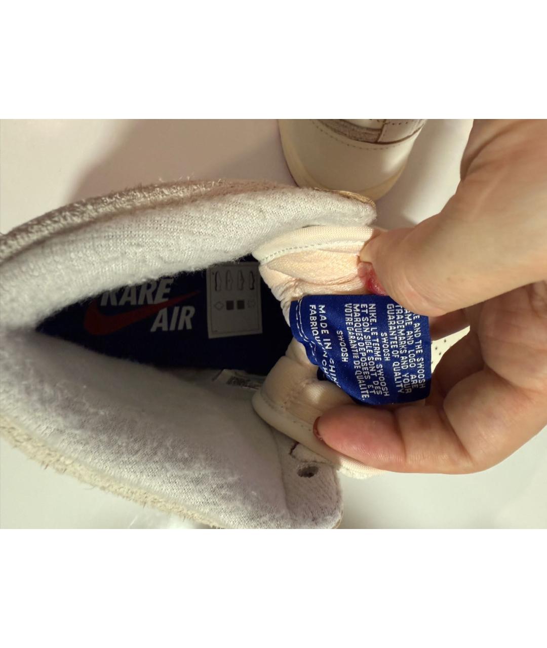 JORDAN Белые кожаные кроссовки, фото 6