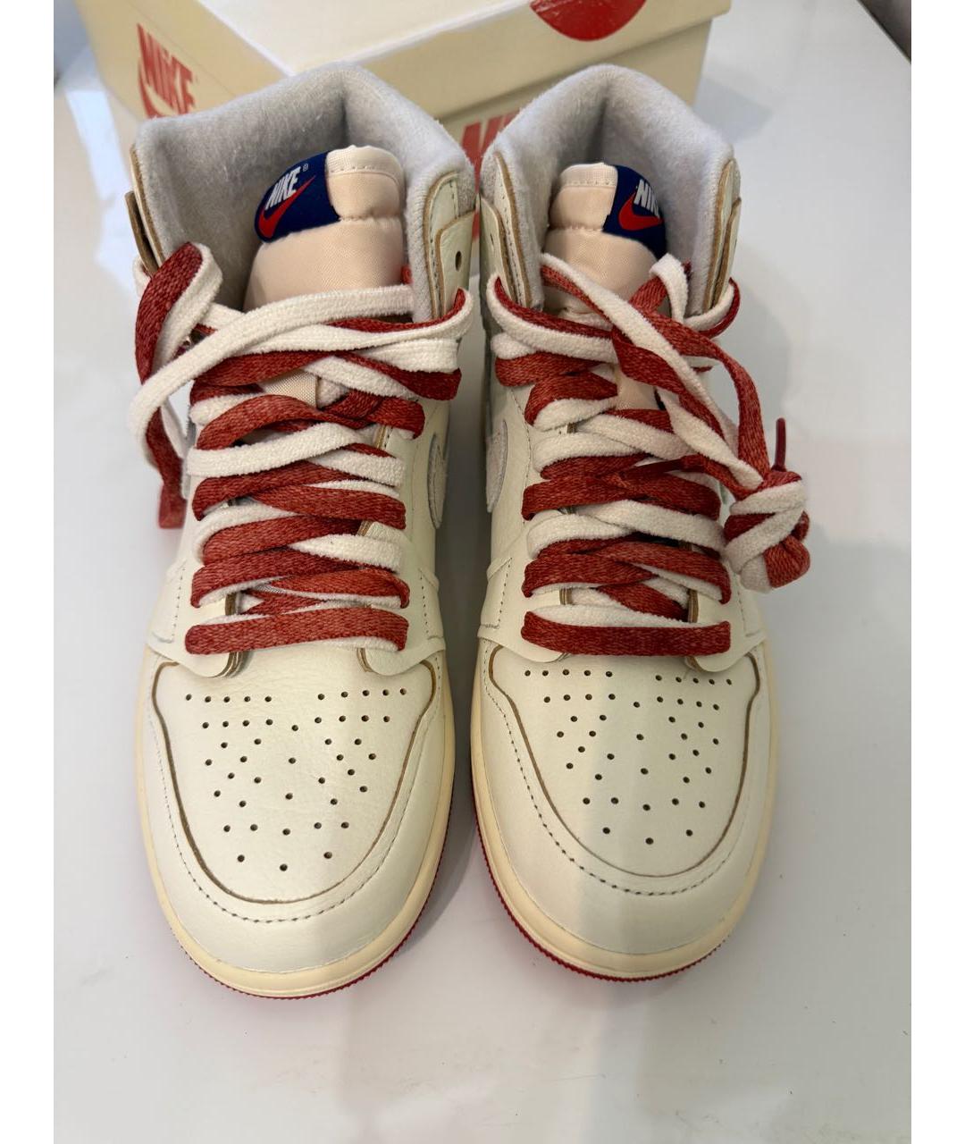 JORDAN Белые кожаные кроссовки, фото 2