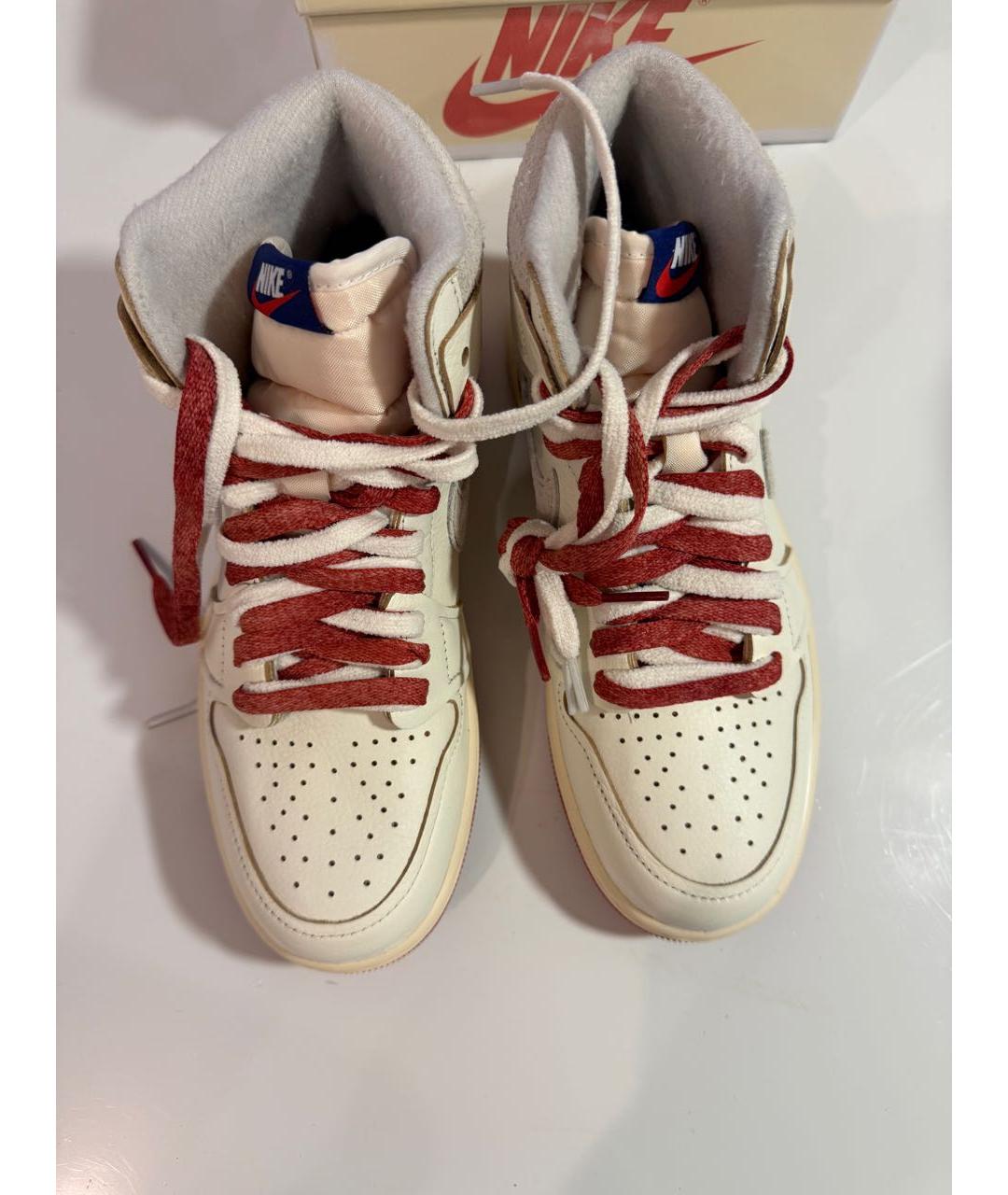 JORDAN Белые кожаные кроссовки, фото 3