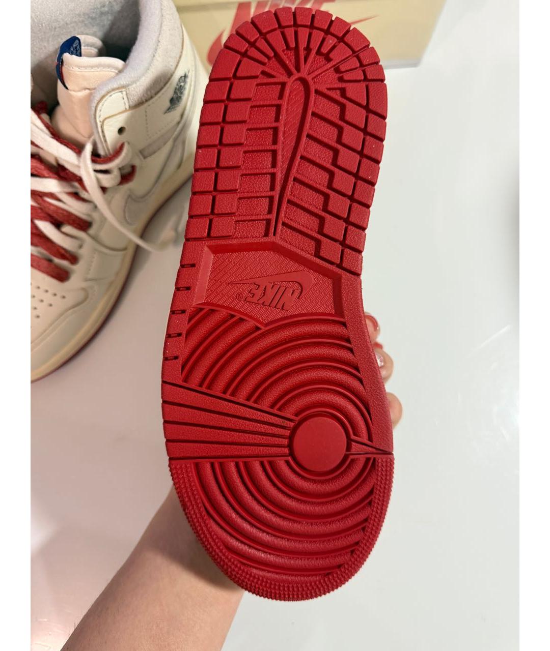 JORDAN Белые кожаные кроссовки, фото 5