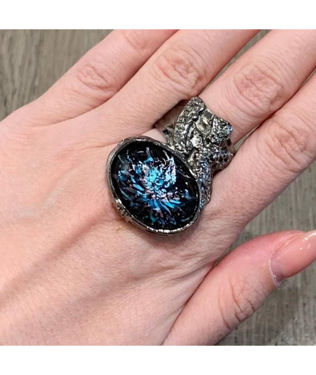 SAINT LAURENT Серебряное металлическое кольцо, фото 2