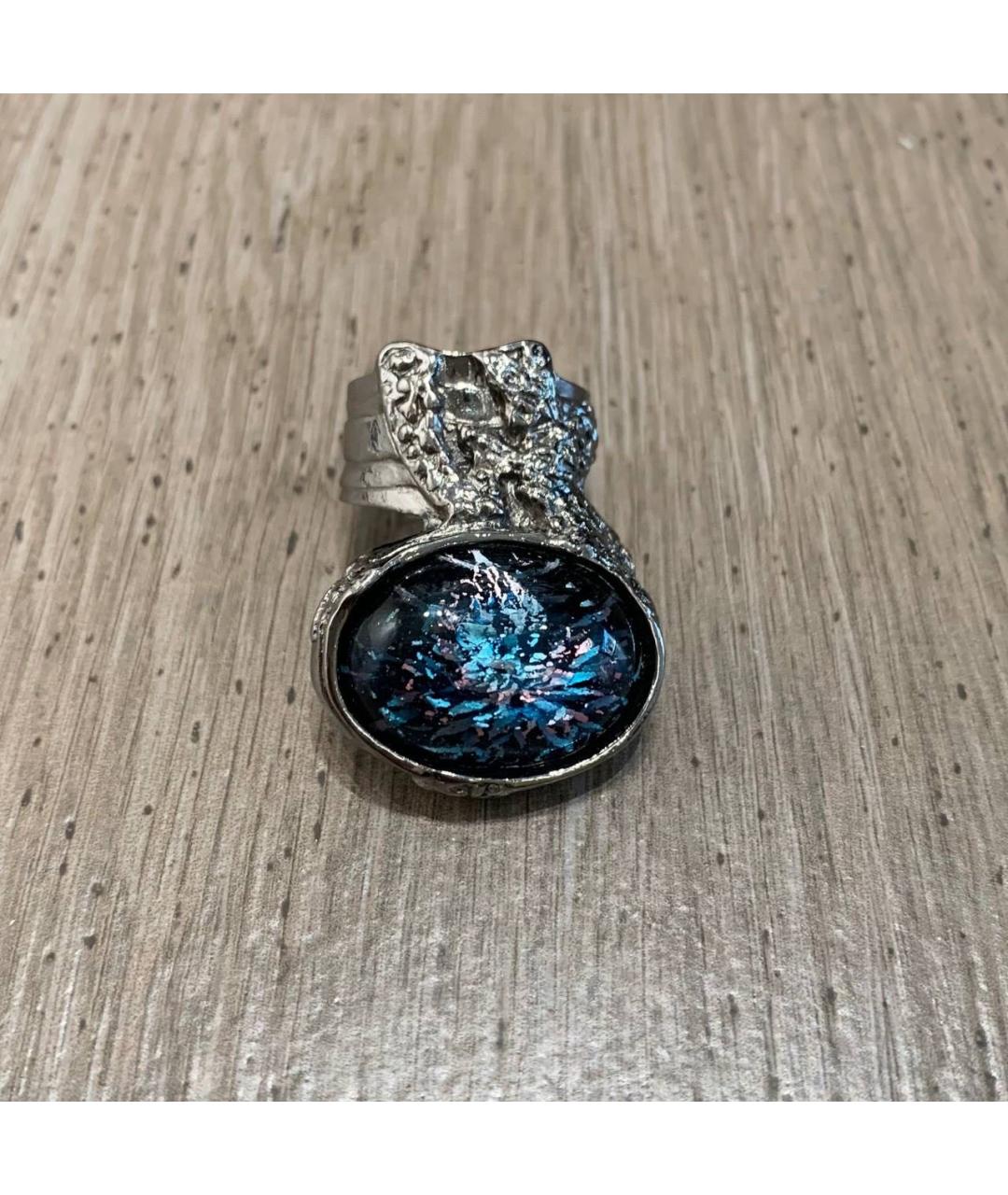 SAINT LAURENT Серебряное металлическое кольцо, фото 5