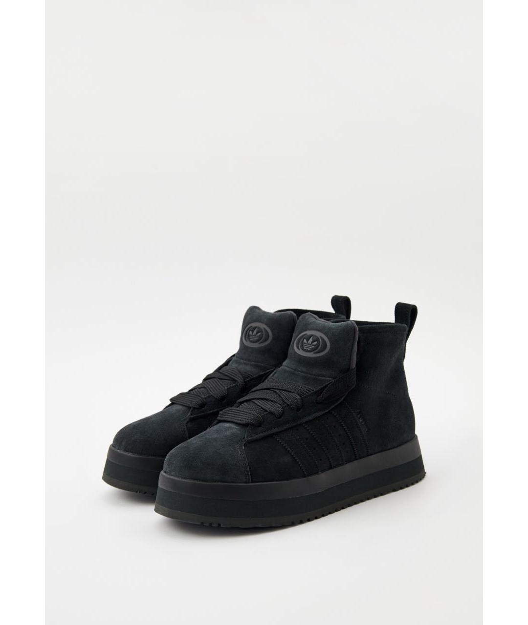ADIDAS Черные замшевые кроссовки, фото 3