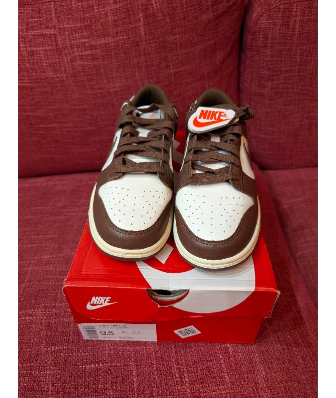 NIKE Коричневые кожаные кроссовки, фото 2