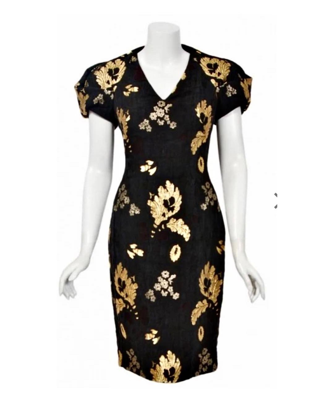 ALEXANDER MCQUEEN Черное шелковое коктейльное платье, фото 9