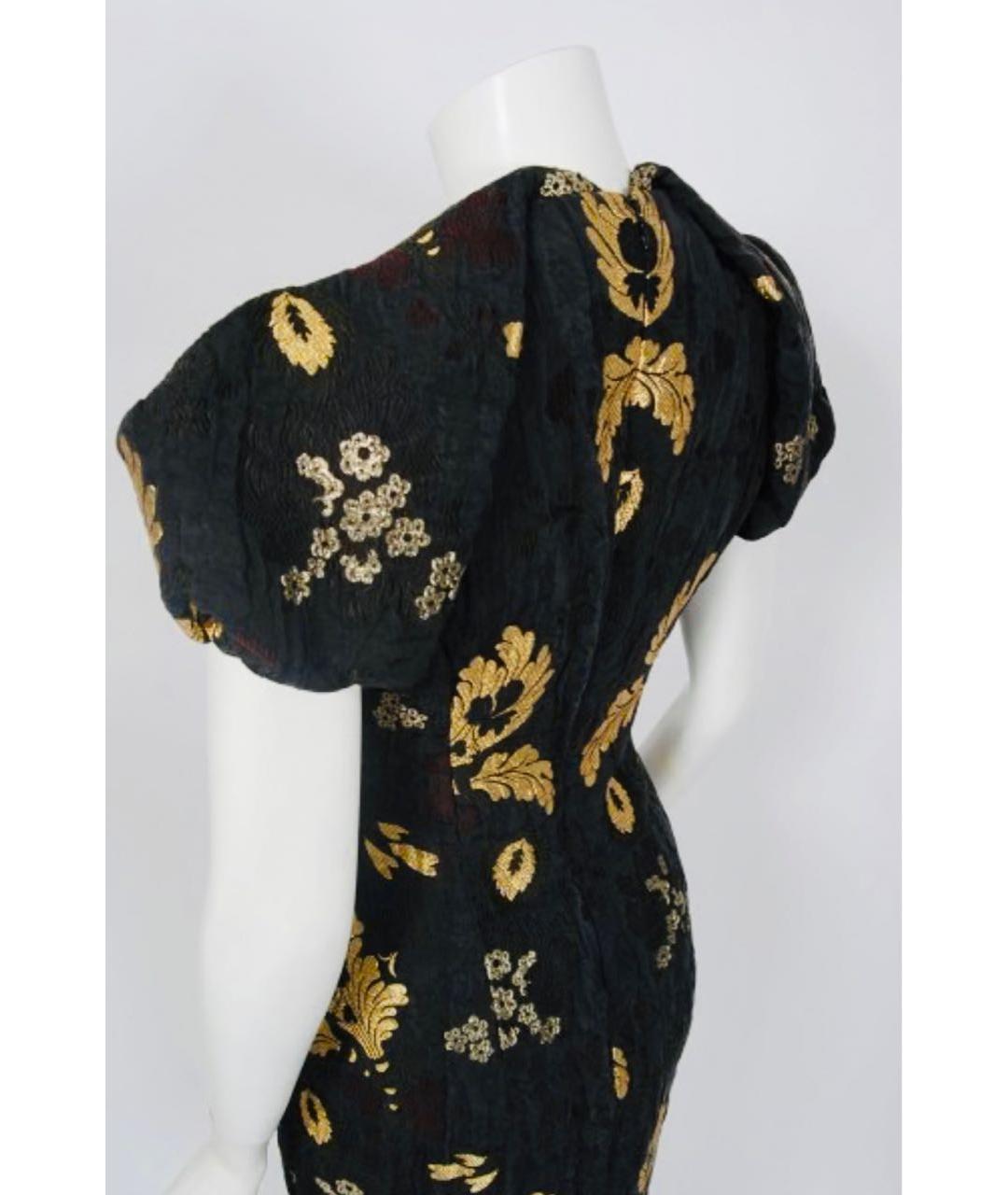 ALEXANDER MCQUEEN Черное шелковое коктейльное платье, фото 4