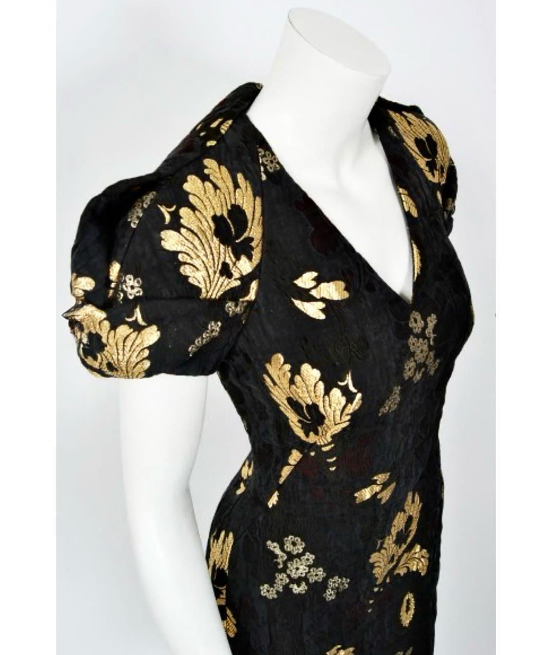 ALEXANDER MCQUEEN Черное шелковое коктейльное платье, фото 3