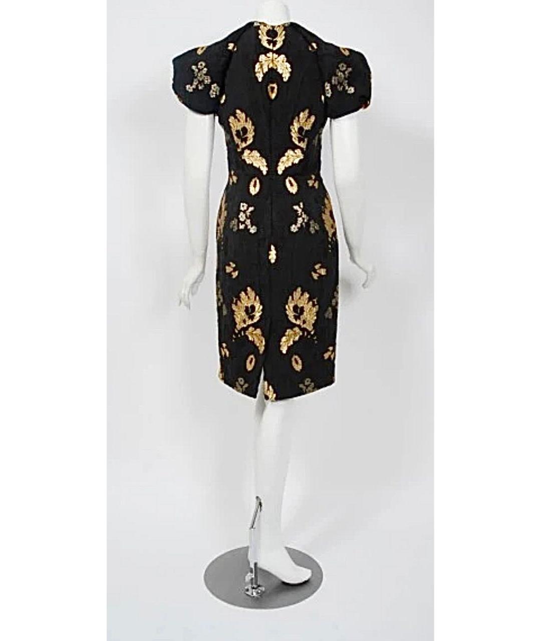 ALEXANDER MCQUEEN Черное шелковое коктейльное платье, фото 2