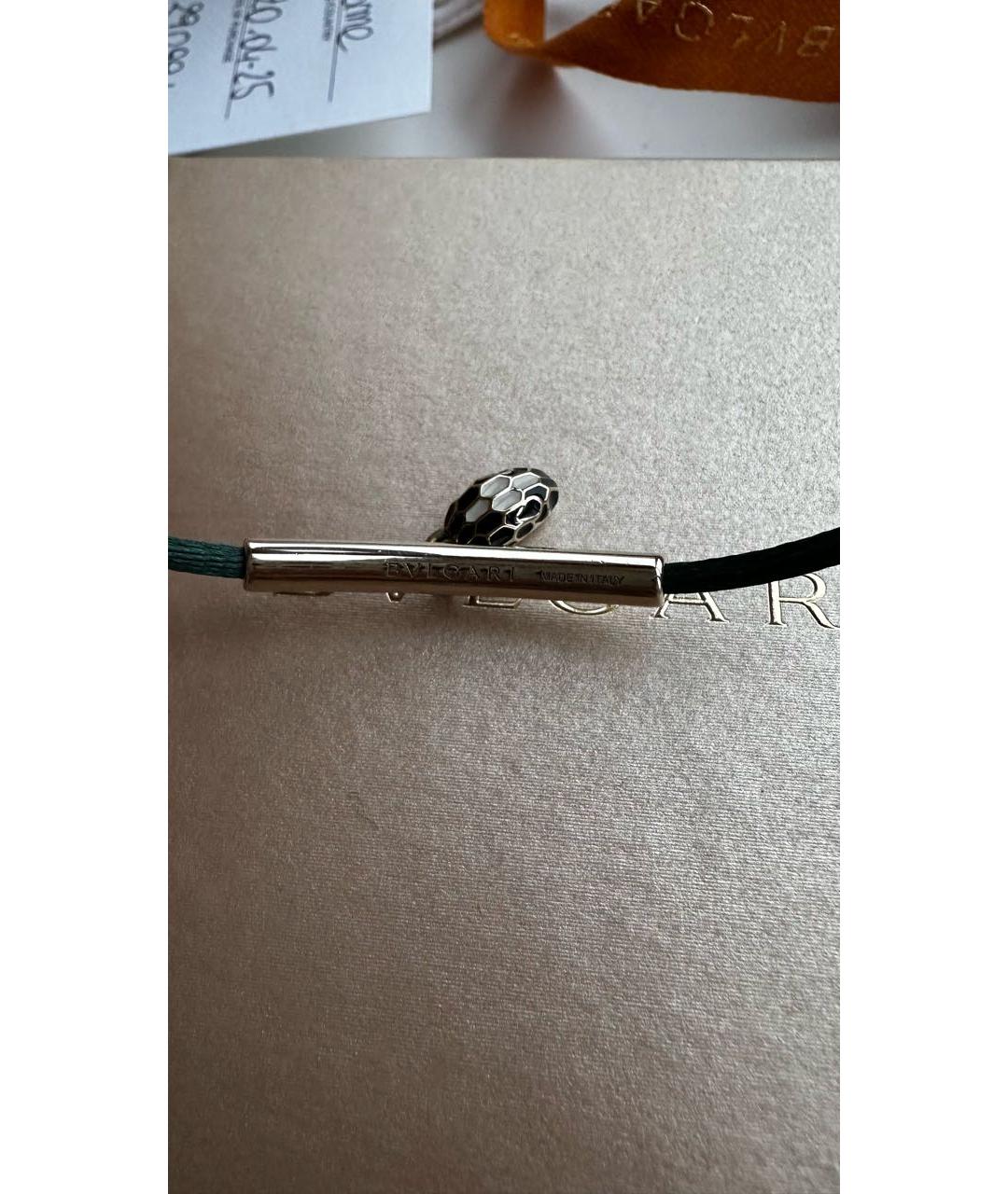 BVLGARI Зеленый латунный браслет, фото 6