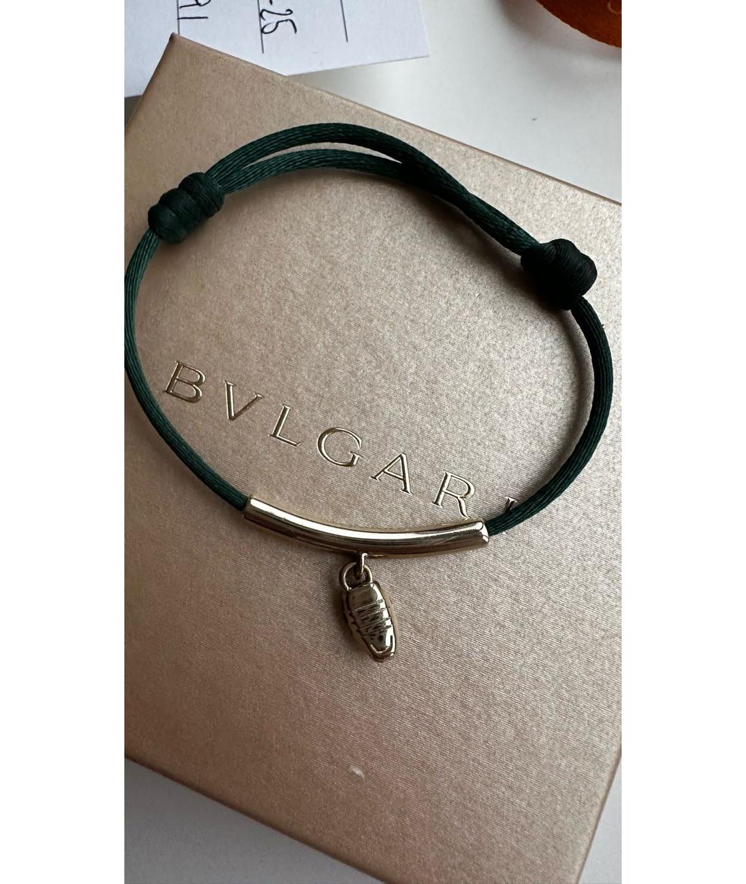 BVLGARI Зеленый латунный браслет, фото 2