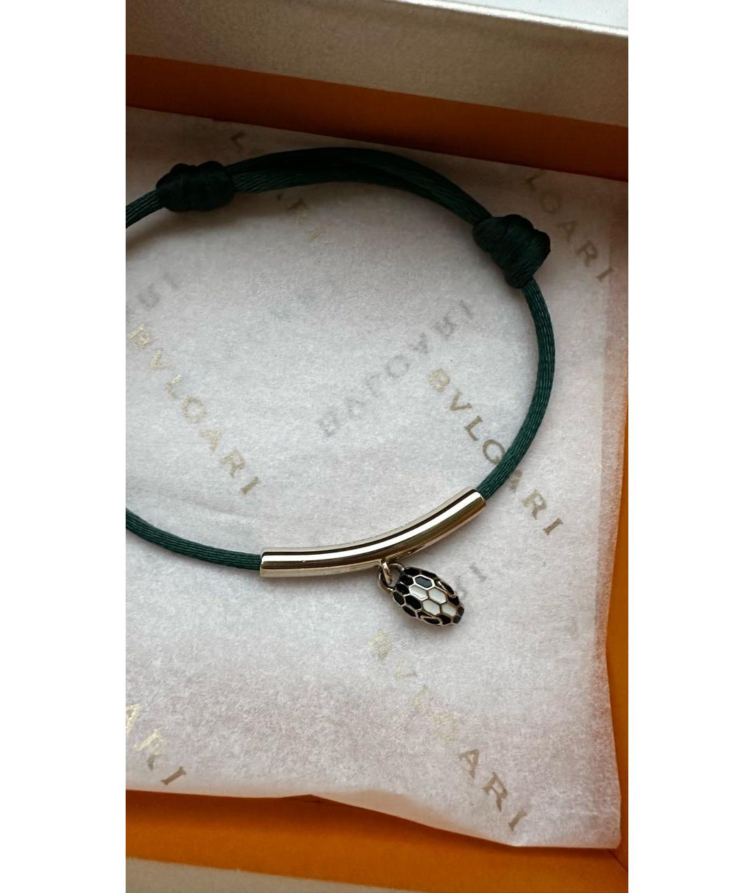 BVLGARI Зеленый латунный браслет, фото 3