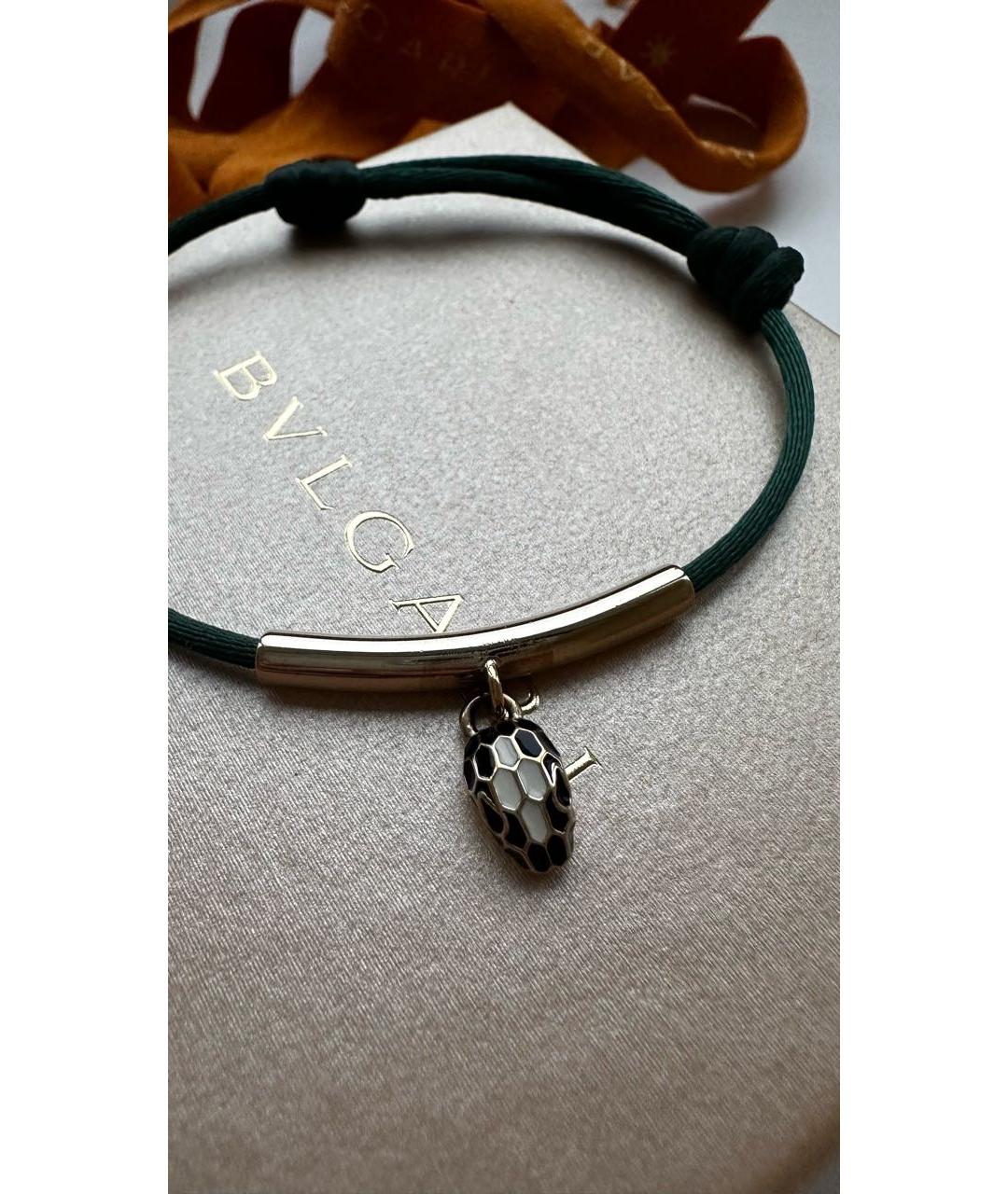 BVLGARI Зеленый латунный браслет, фото 4